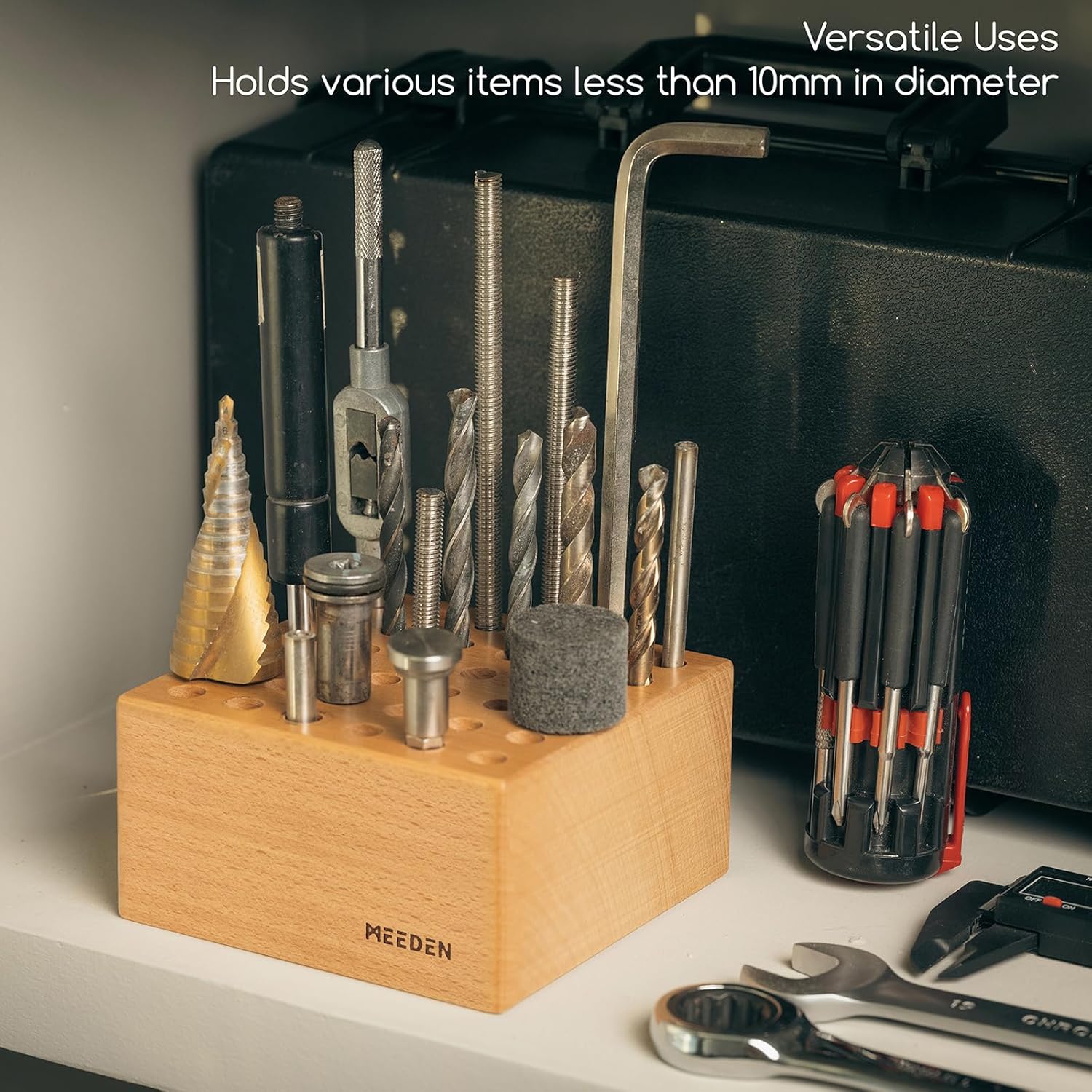 MEEDEN 2Pcs Beechwood 36-Hole Paint Brush Holder - Image 3