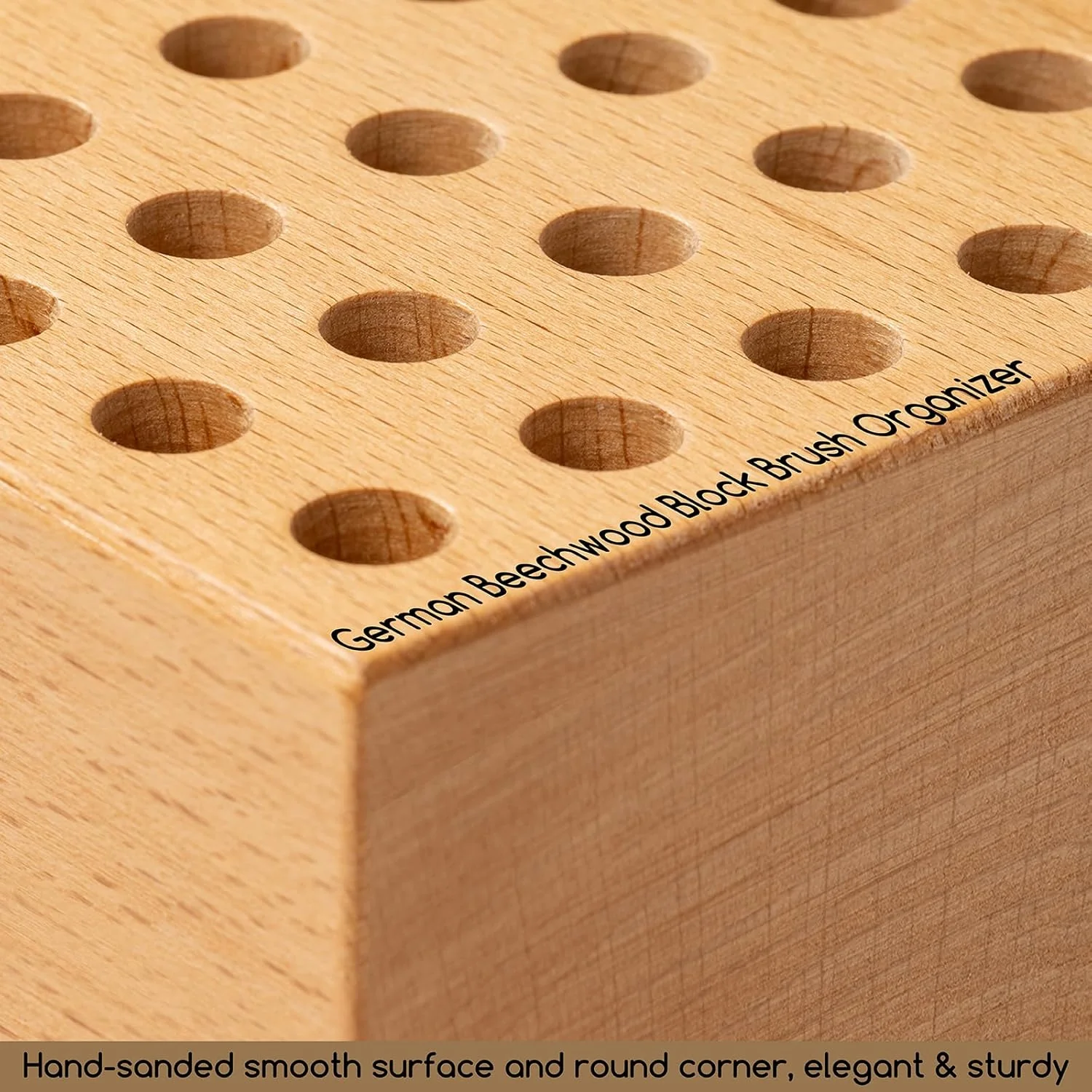 MEEDEN 2Pcs Beechwood 36-Hole Paint Brush Holder - Image 6