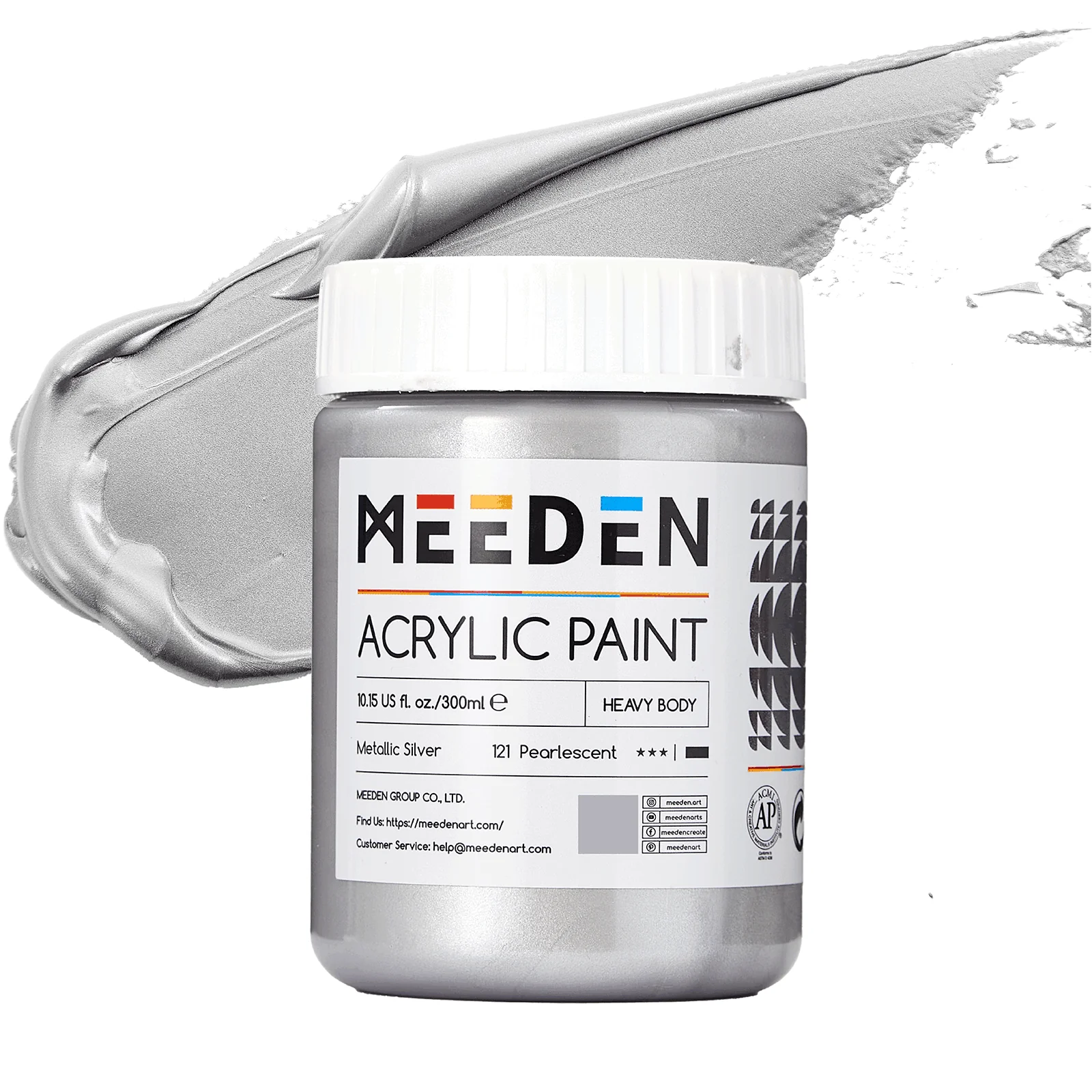 MEEDN 3-Colors Metallic Acrylic Paint Set, 300ml - Image 4