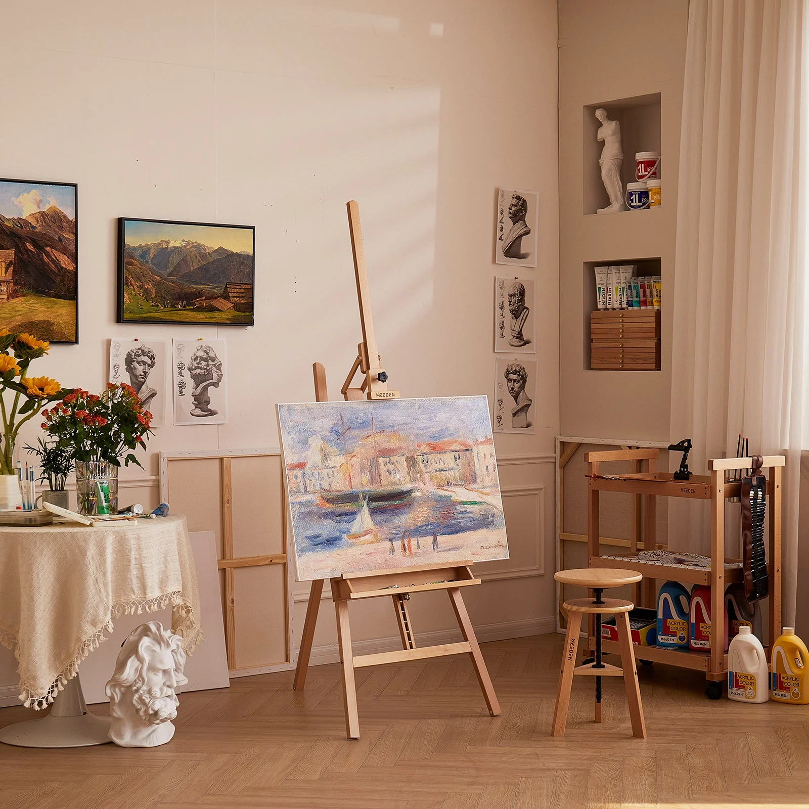 MEEDEN Large A-Frame Adjustable Artist Easel Stand-W09B - Image 3