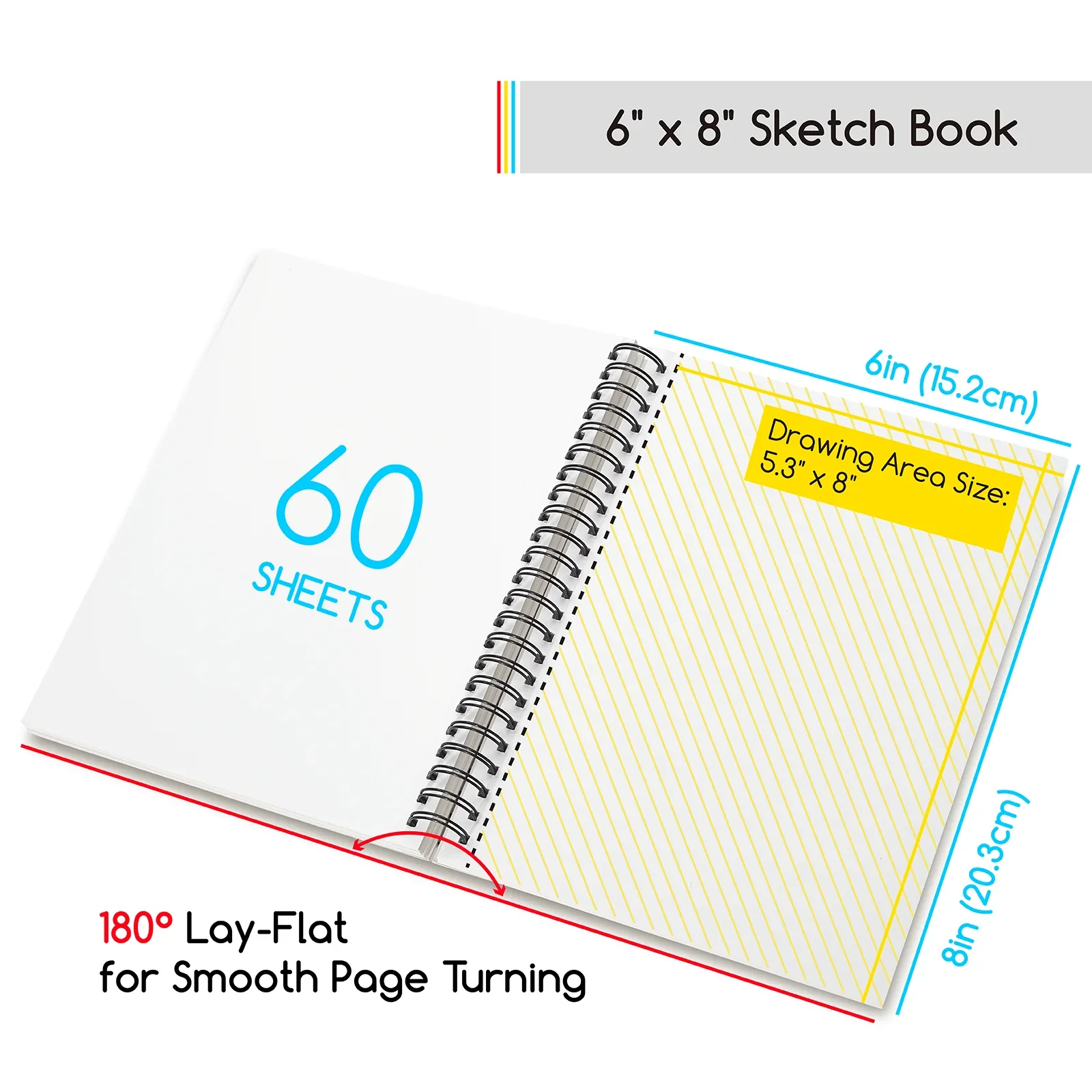 MEEDEN Acrylic Markers, Bamboo 32 Compartments Holder & Heavyweight Sketchbook Paper Pad Set - Image 3