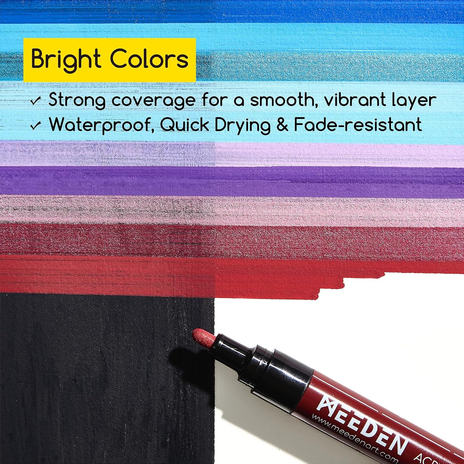 MEEDEN Acrylic Paint Markers Set - 12 Colors - Image 12