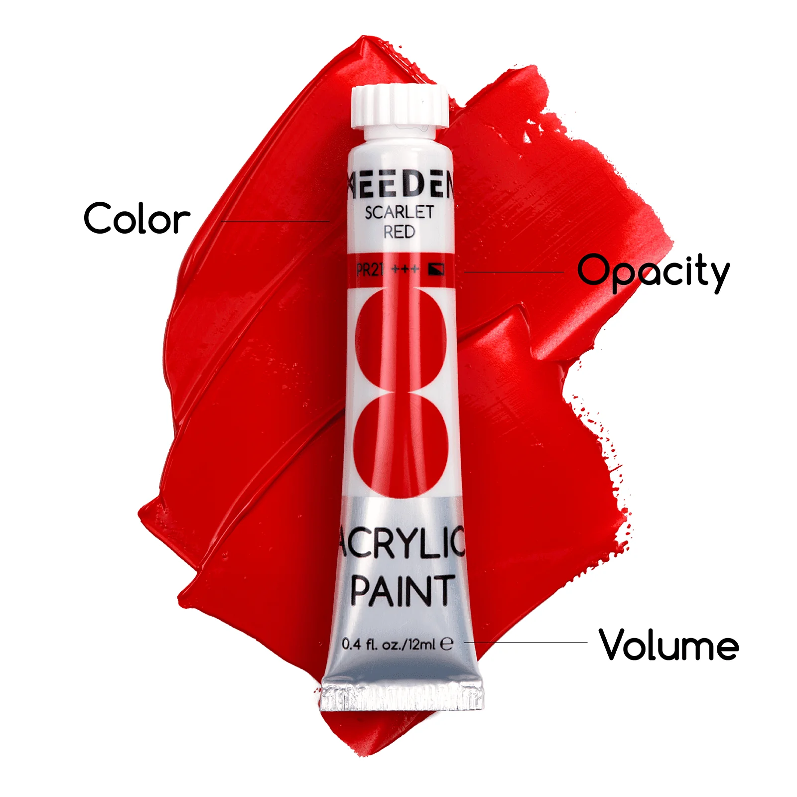 MEEDEN Acrylic Paint Set, 24 Tubes, 12 ml / 0.41 oz - Image 3