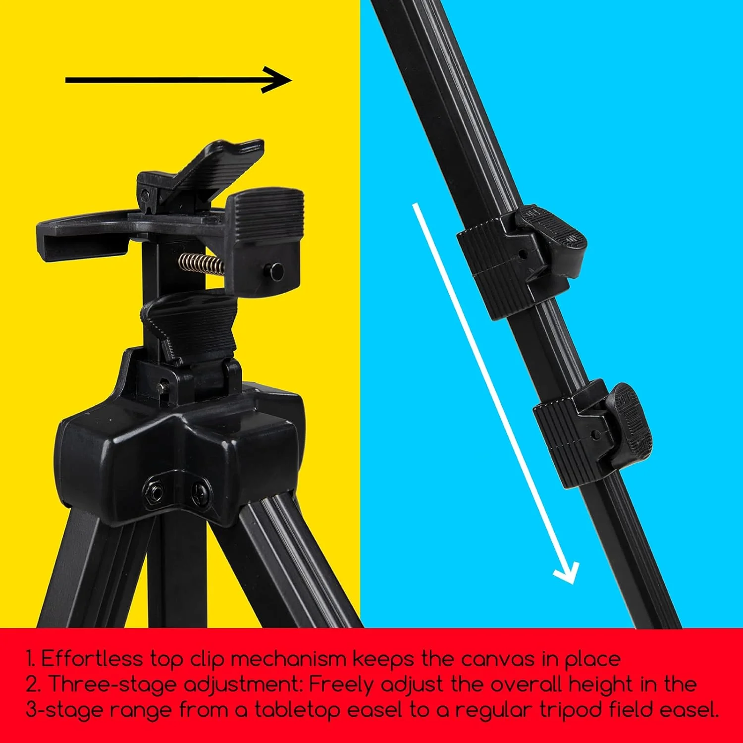MEEDEN Adjustable Aluminum Travel Easel – Tripod Stand with Bag - Image 4