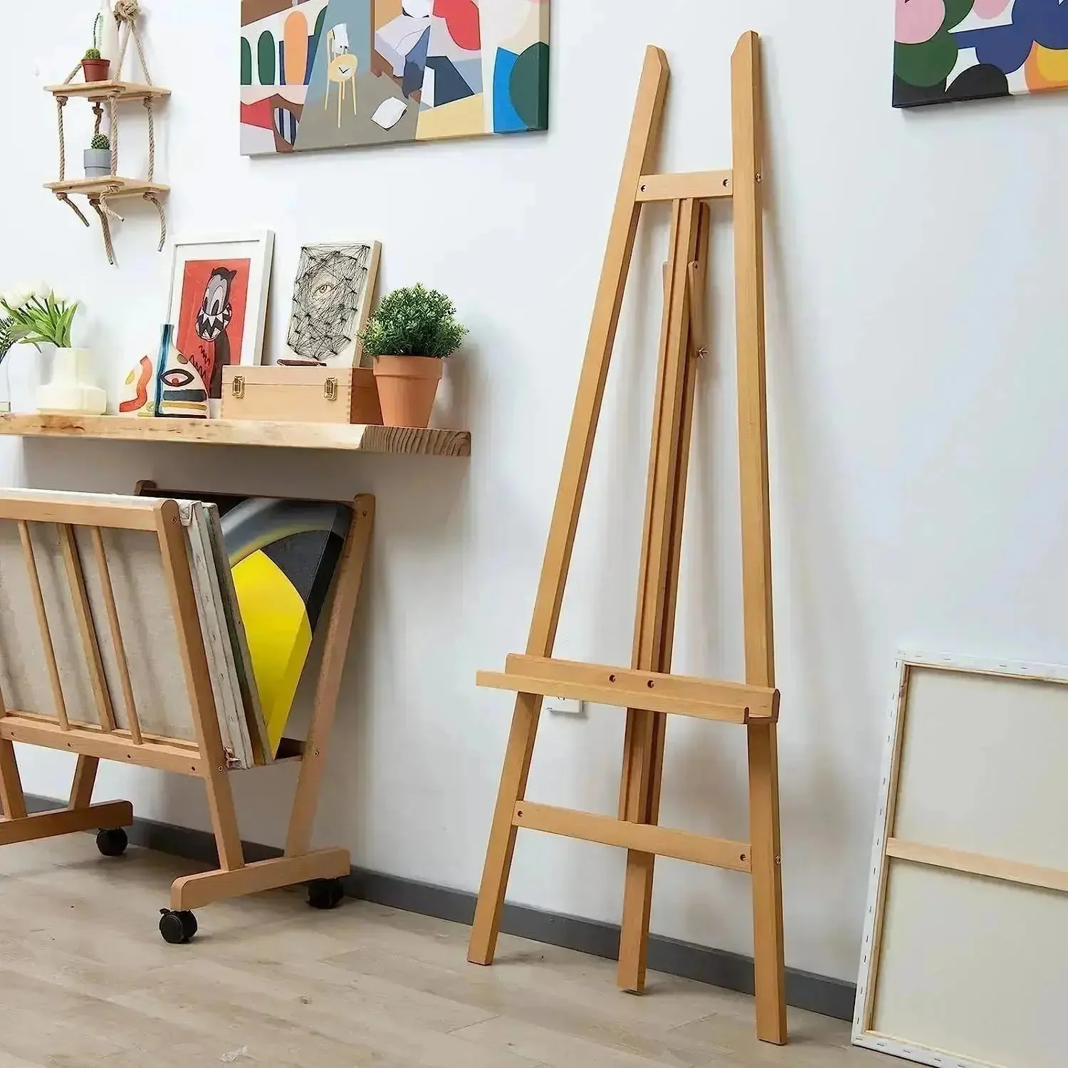 MEEDEN Large Adjustable Artist Wooden Easel-54.7‘’ Height-W08/ES-6016 - Image 7