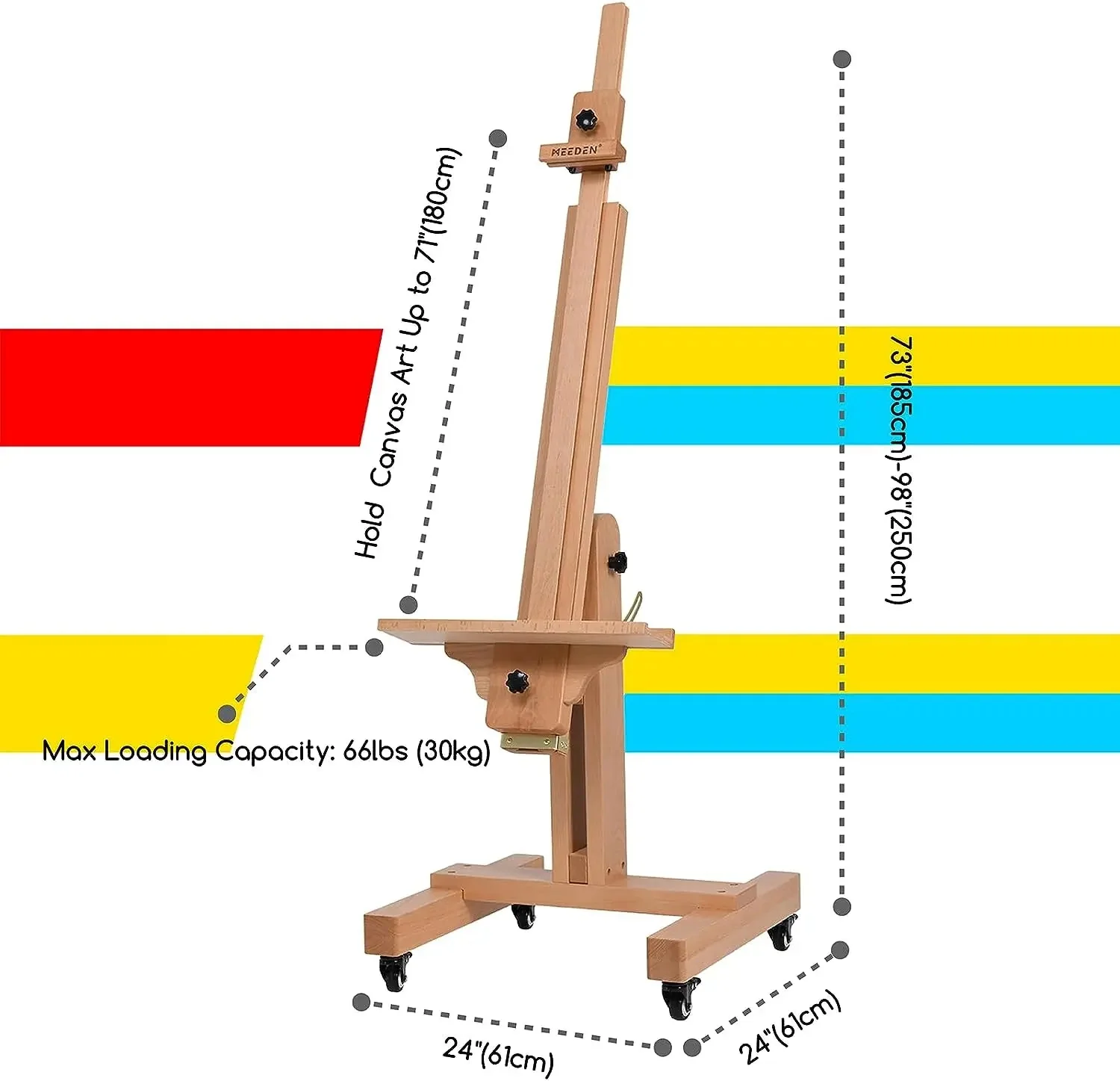 MEEDEN Extra Large Adjustable Artist Easel Stand-DHJ-11 - Image 3