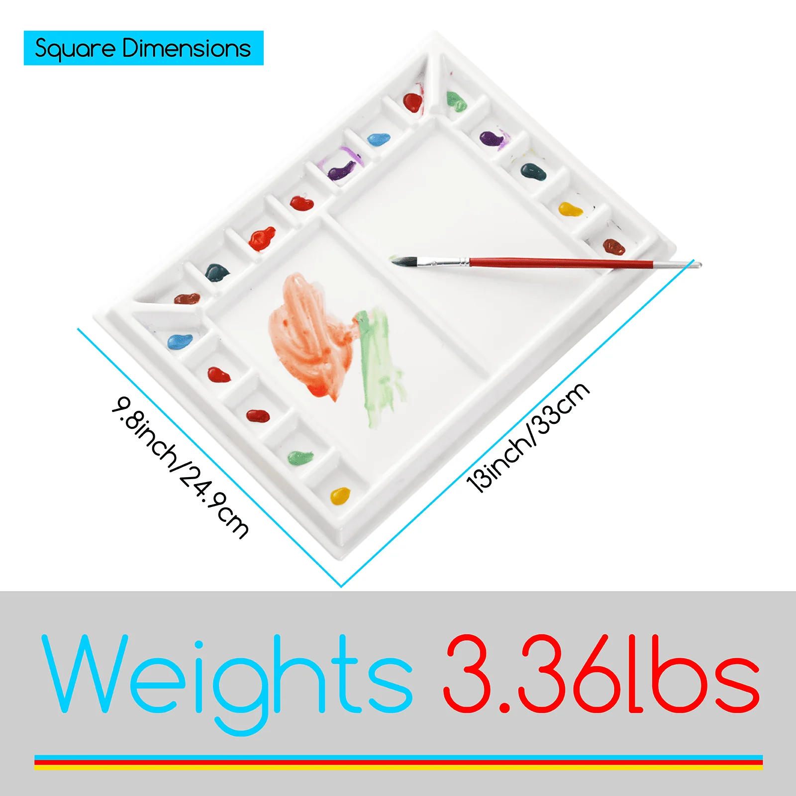 MEEDEN Studio Porcelain Watercolor Paint Palette - Image 2