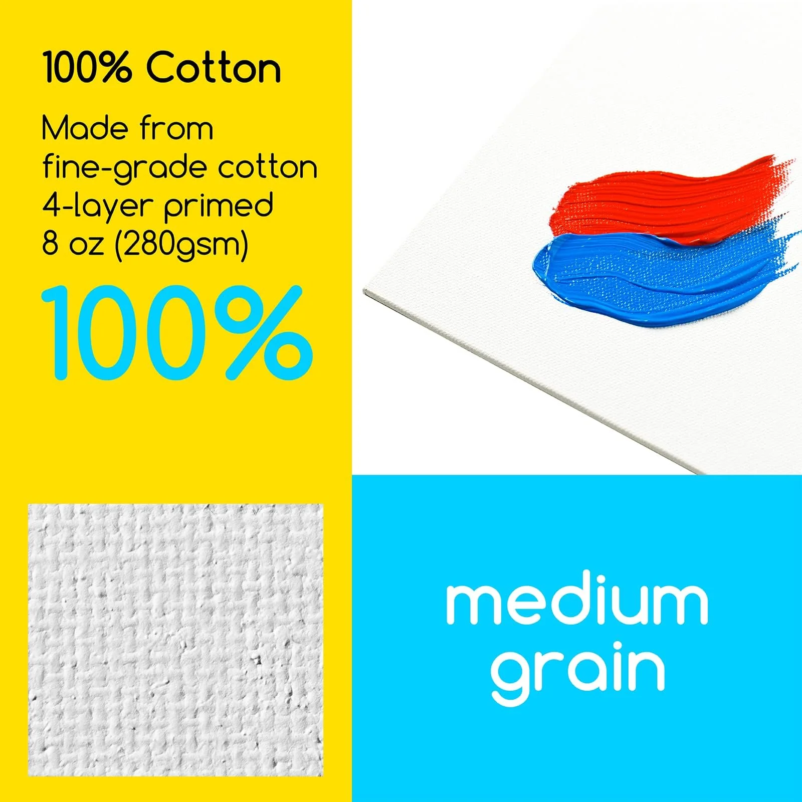 MEEDEN 100% Cotton Canvas Boards - Image 3