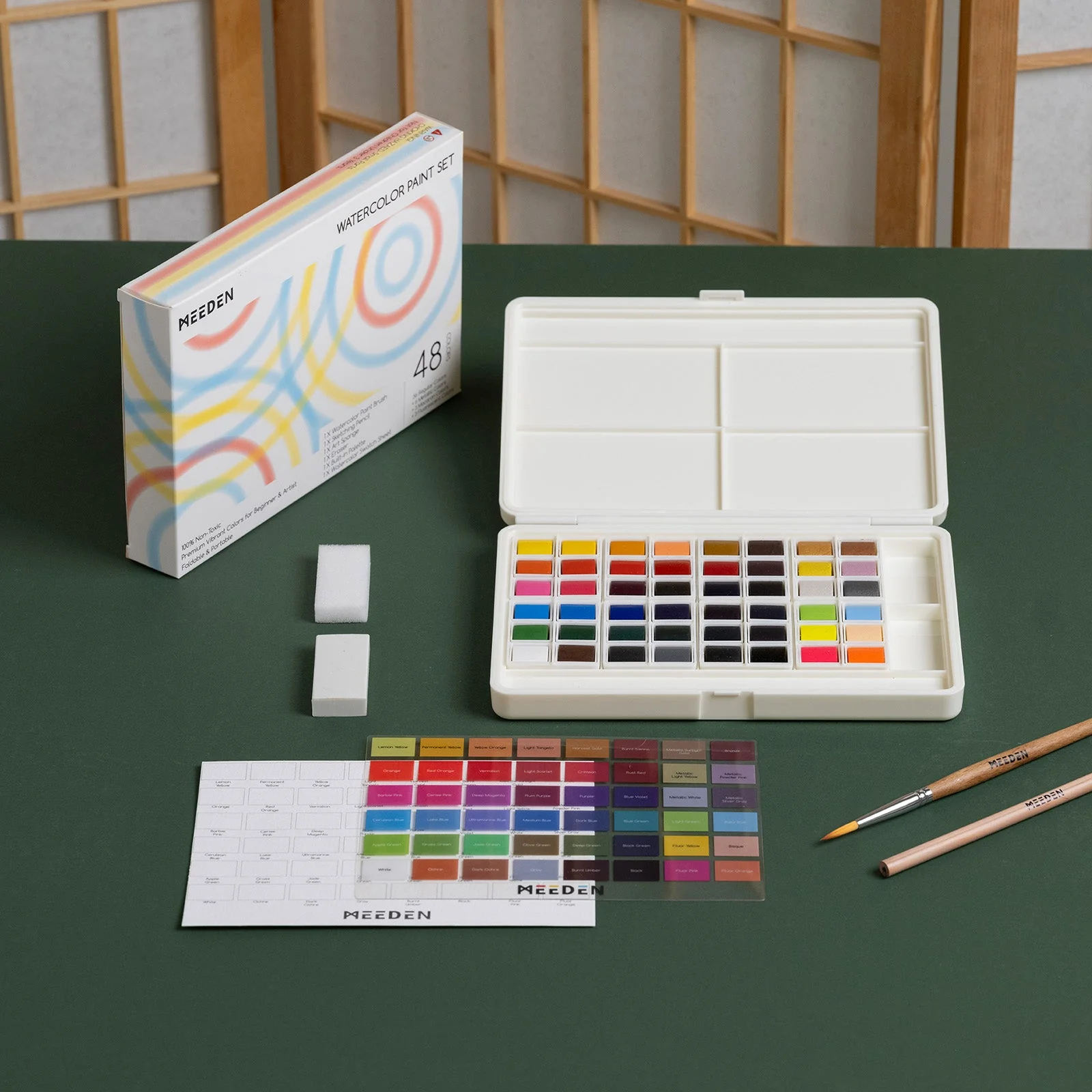 MEEDEN 48-Color Solid Watercolor Set - Image 2
