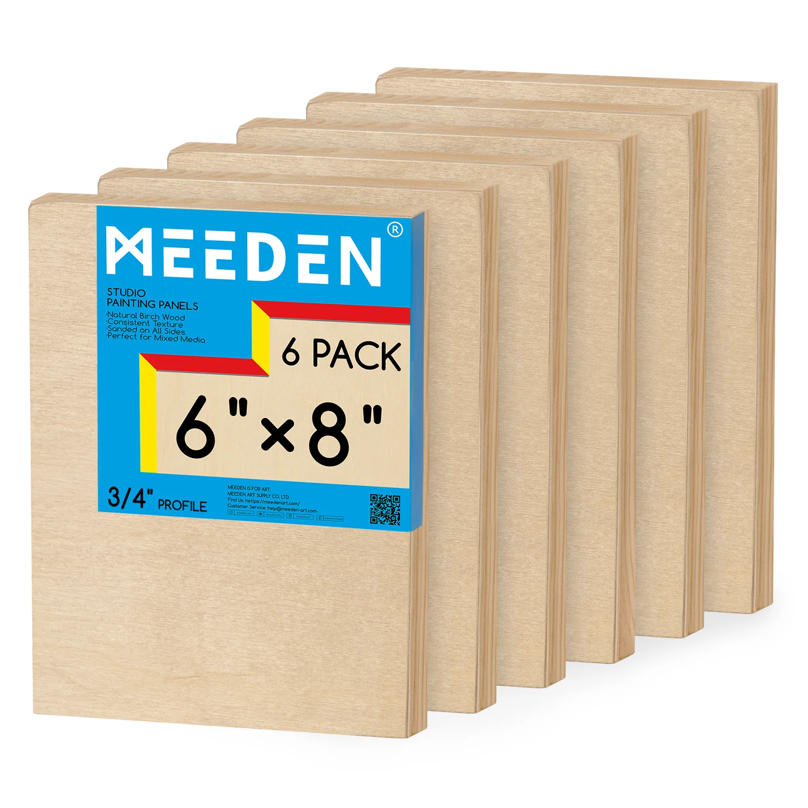 MEEDEN Artist Birch Wood Canvas Board, 3/4” Deep - Image 13