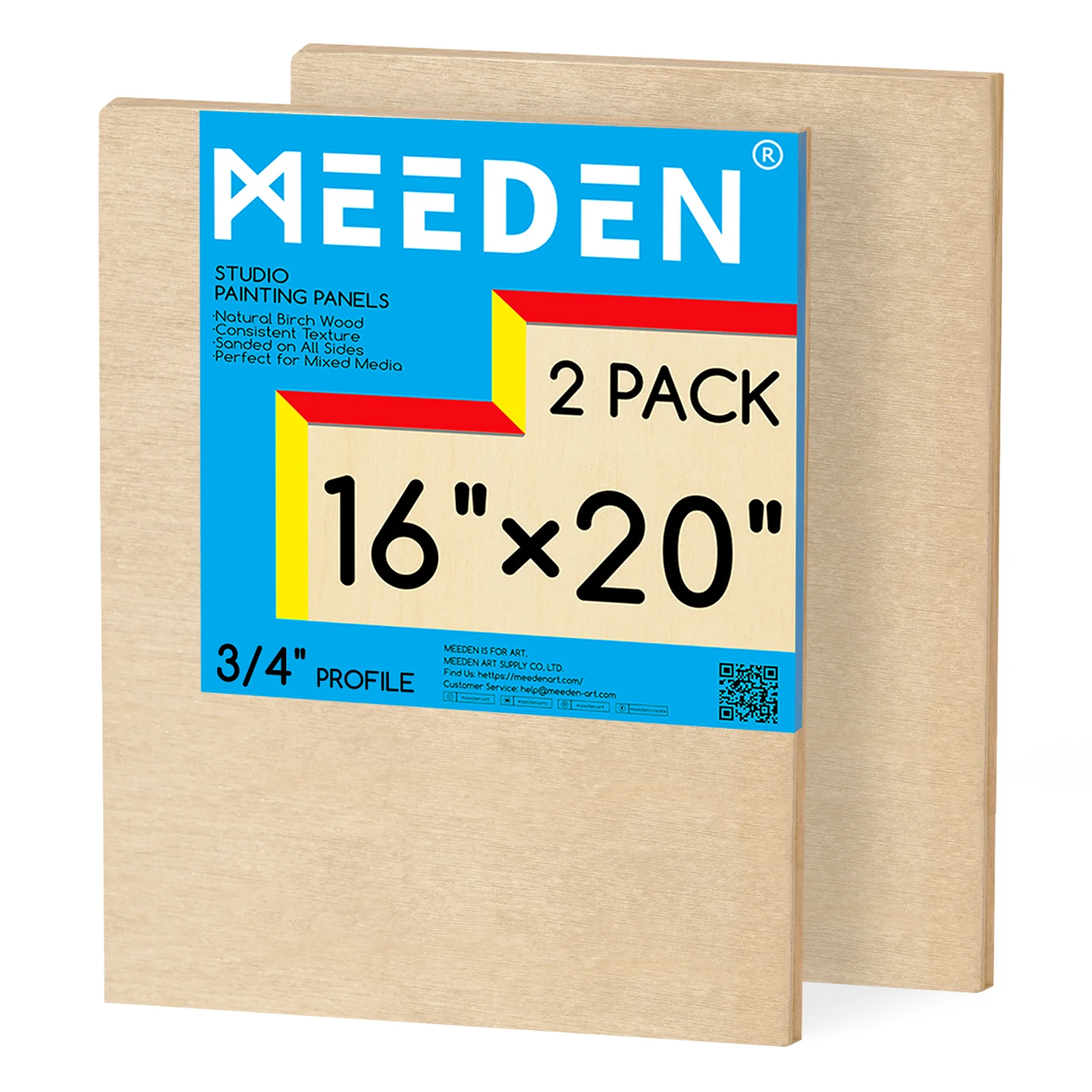 MEEDEN Artist Birch Wood Canvas Board, 3/4” Deep - Image 23