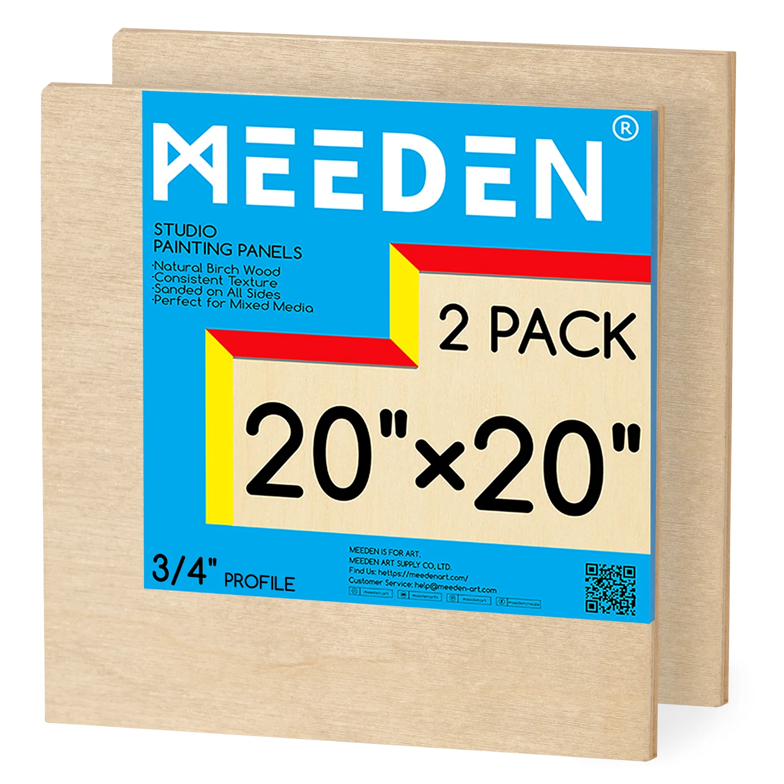 MEEDEN Artist Birch Wood Canvas Board, 3/4” Deep - Image 26