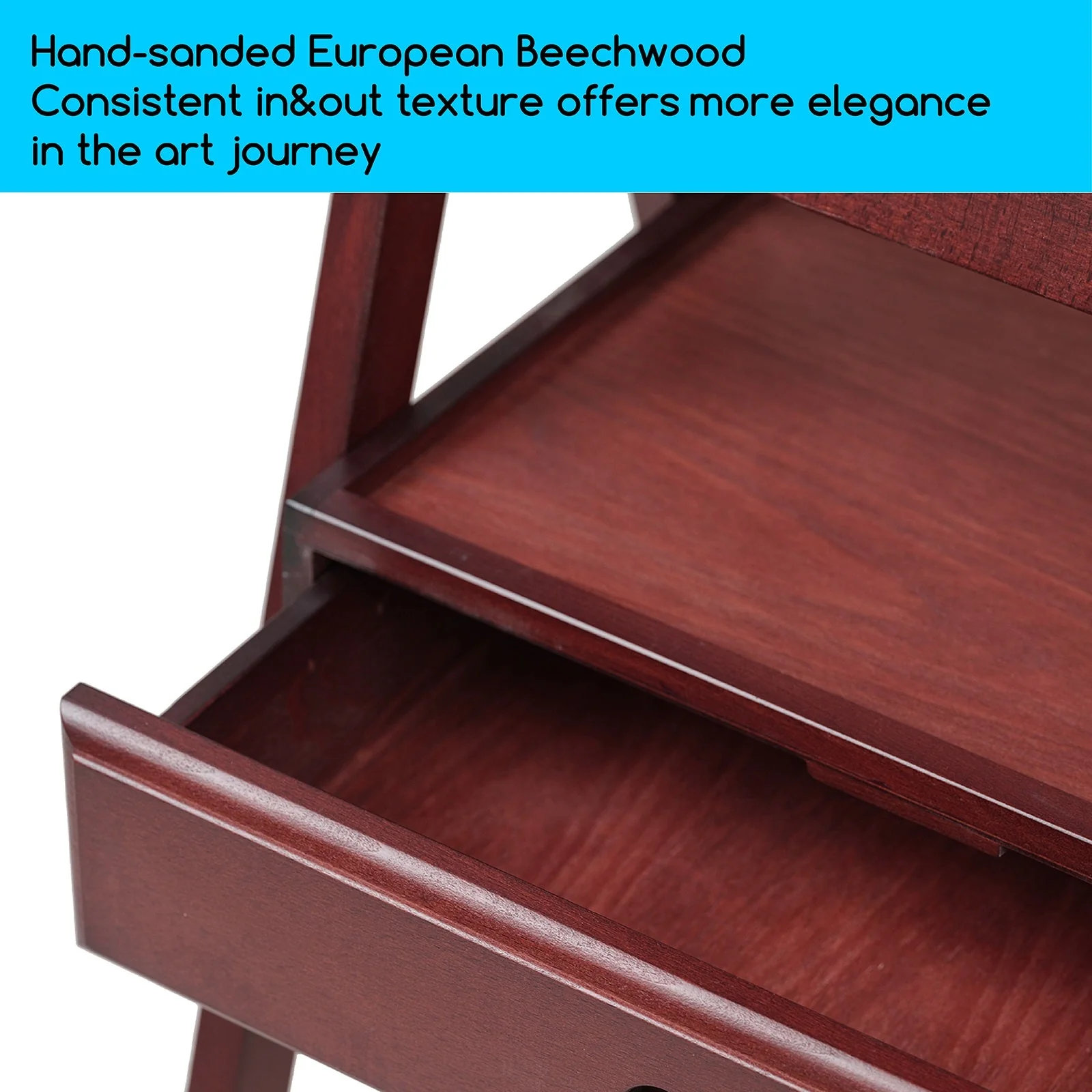 MEEDEN Forward Tilt Floor Easel, Dark Walnut-HJ-2A - Image 11