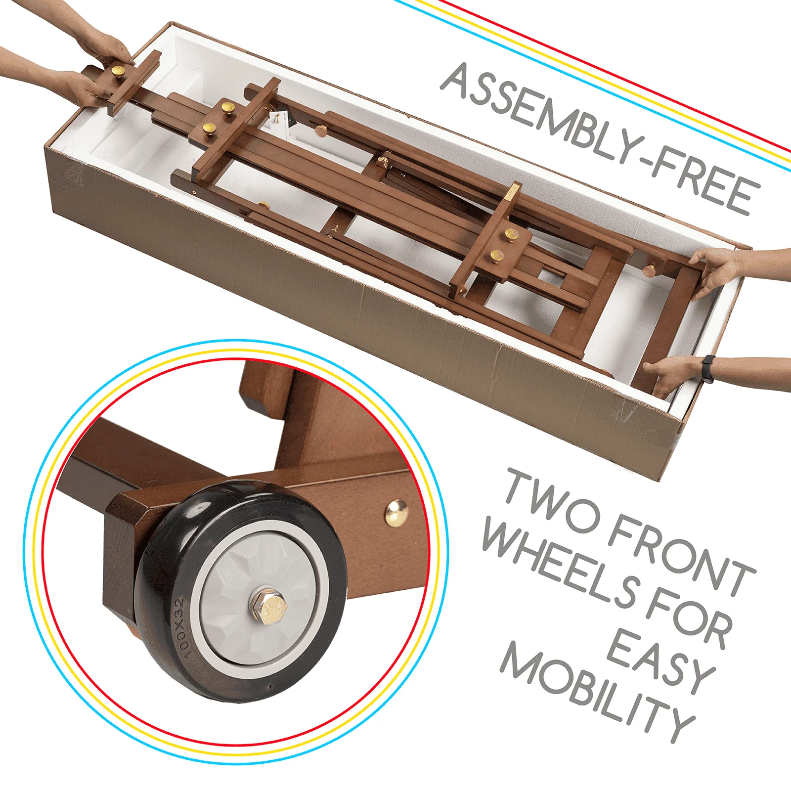 MEEDEN Pro Versatile Assembly-Free Beech Wood Painting Easel- W14 Pro - Image 7