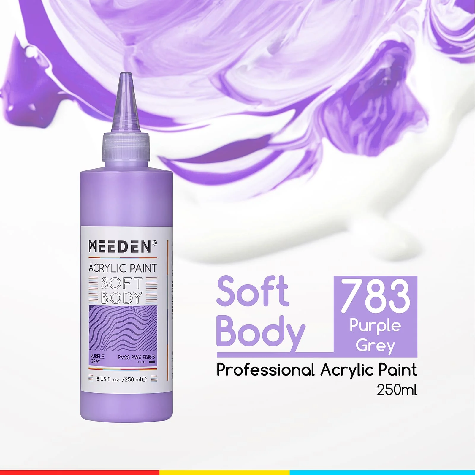 MEEDEN Soft Body Acrylic Paints Set, 37 Colors x 250ml/8.45oz - Image 109