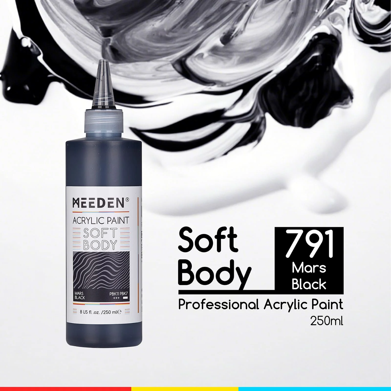 MEEDEN Soft Body Acrylic Paints Set, 37 Colors x 250ml/8.45oz - Image 112