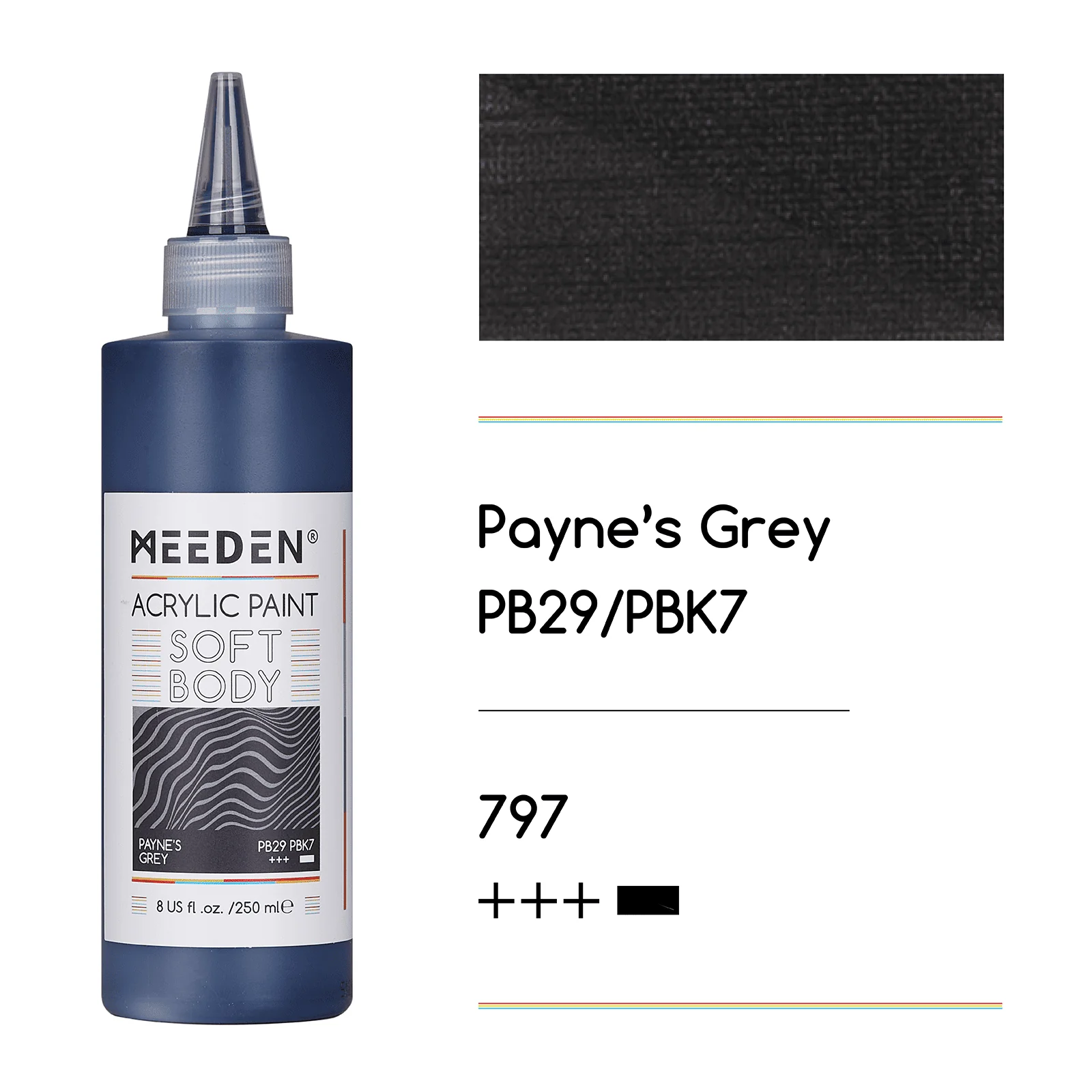 MEEDEN Soft Body Acrylic Paints Set, 37 Colors x 250ml/8.45oz - Image 116