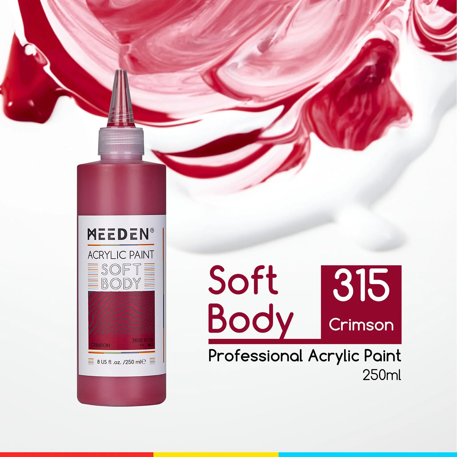 MEEDEN Soft Body Acrylic Paints Set, 37 Colors x 250ml/8.45oz - Image 37