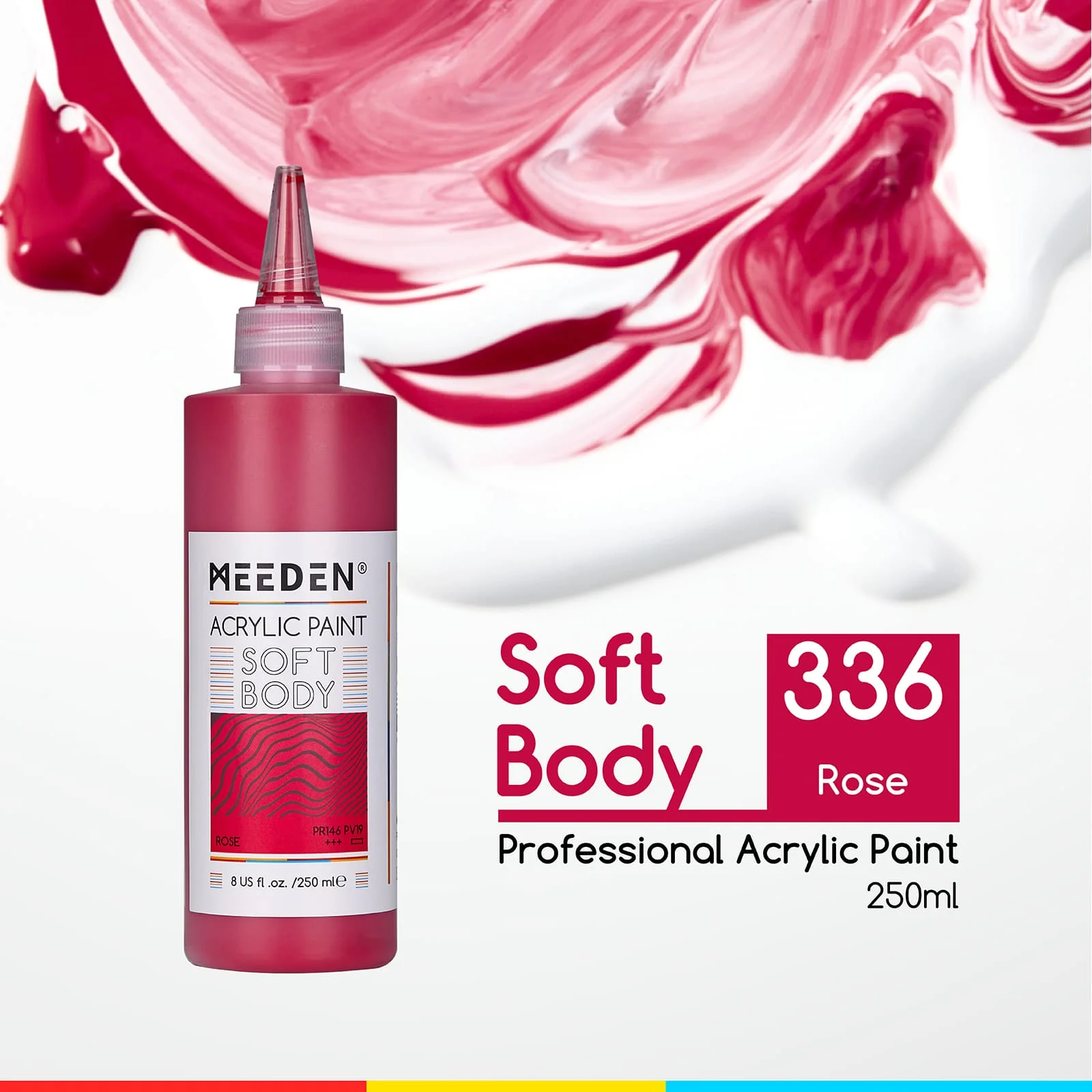 MEEDEN Soft Body Acrylic Paints Set, 37 Colors x 250ml/8.45oz - Image 46