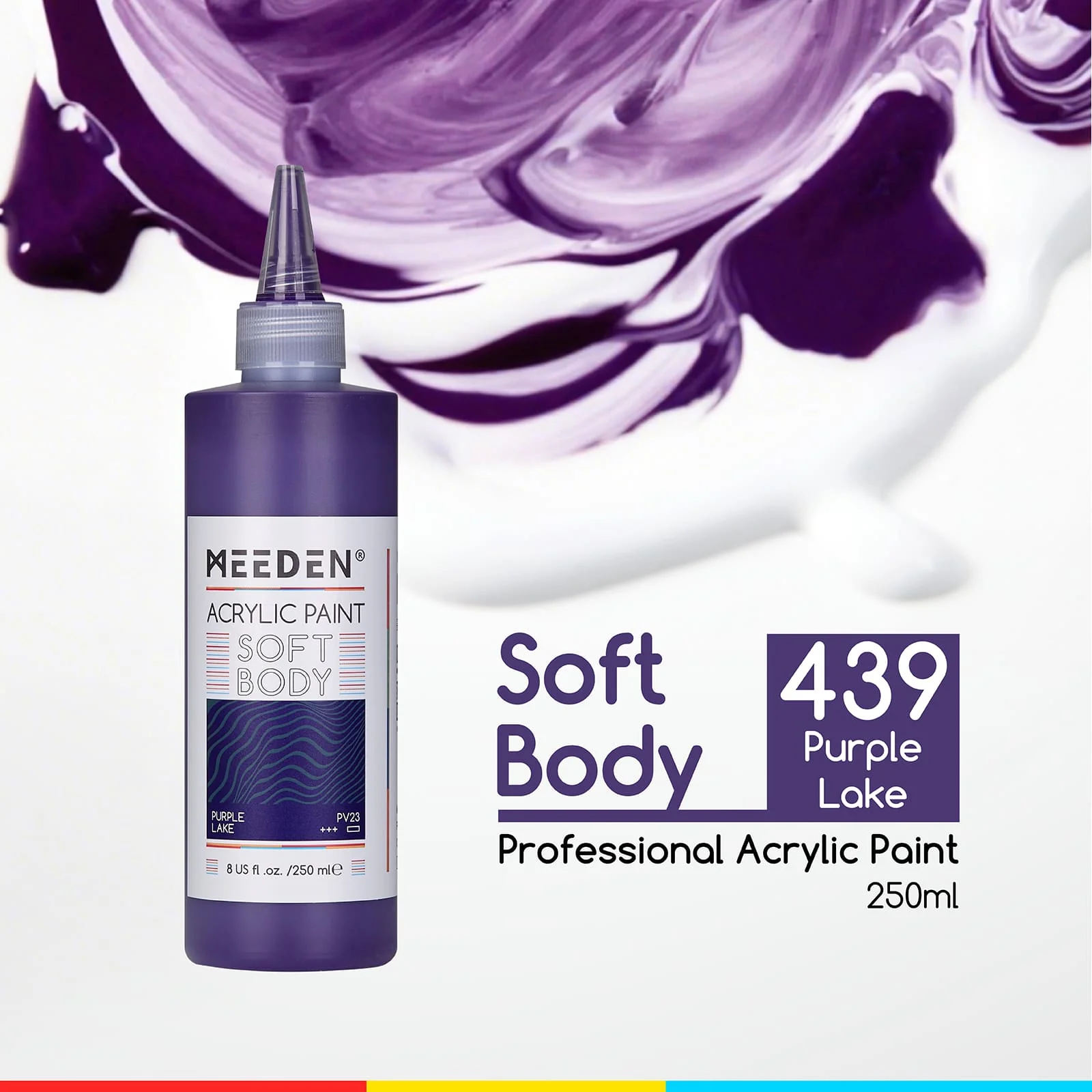 MEEDEN Soft Body Acrylic Paints Set, 37 Colors x 250ml/8.45oz - Image 49