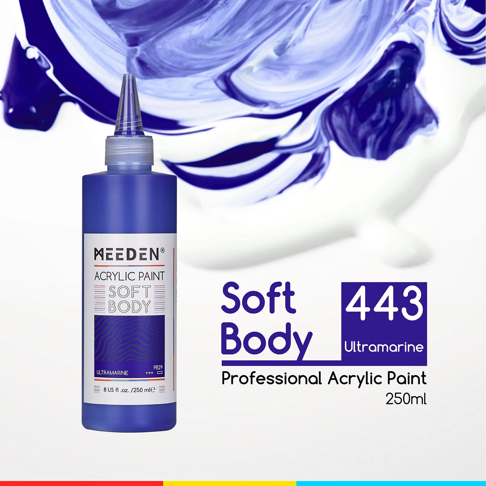 MEEDEN Soft Body Acrylic Paints Set, 37 Colors x 250ml/8.45oz - Image 52