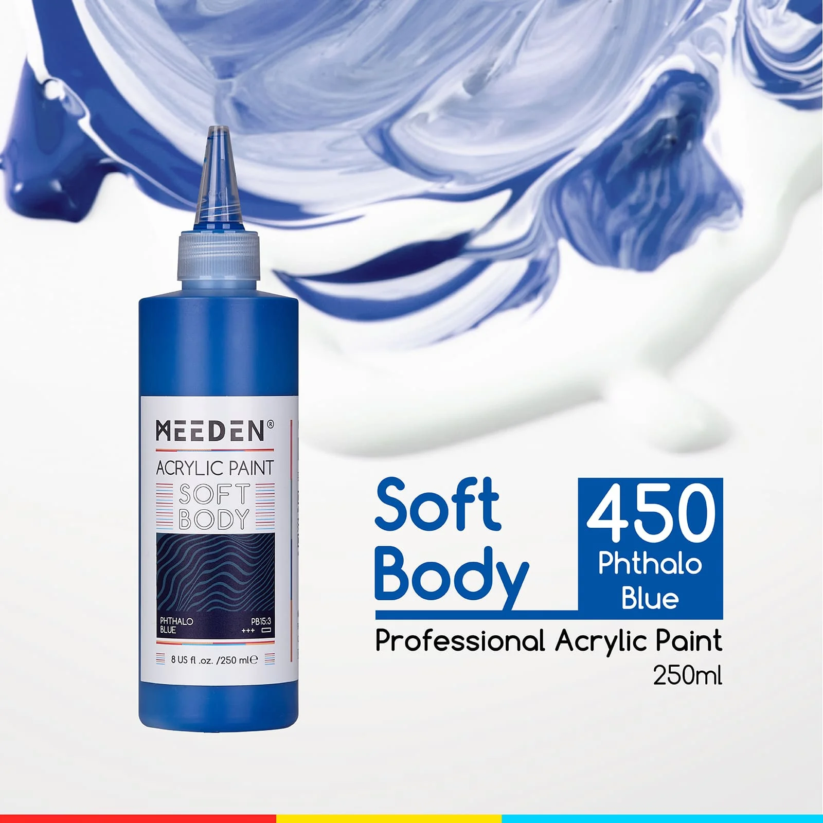 MEEDEN Soft Body Acrylic Paints Set, 37 Colors x 250ml/8.45oz - Image 55