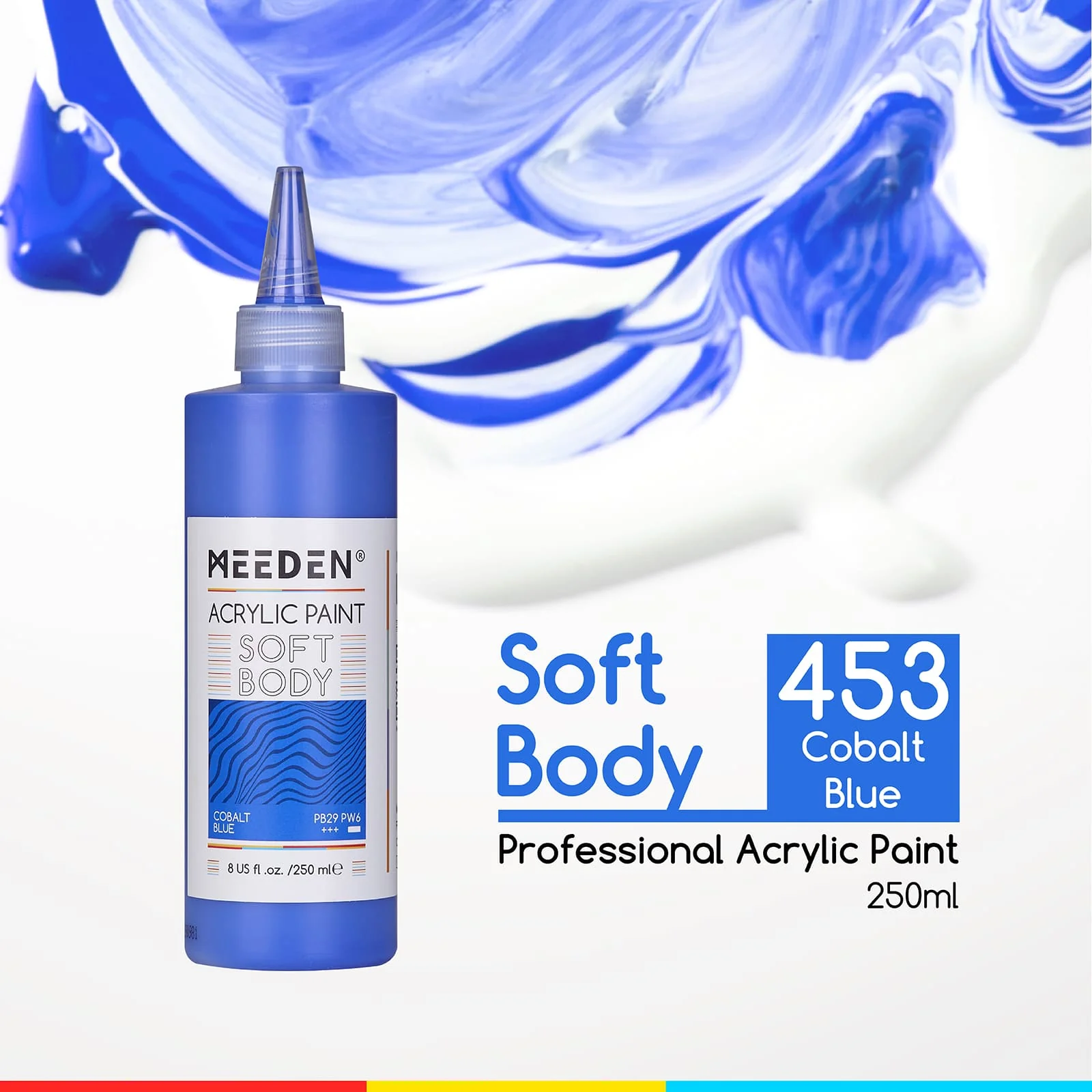 MEEDEN Soft Body Acrylic Paints Set, 37 Colors x 250ml/8.45oz - Image 61