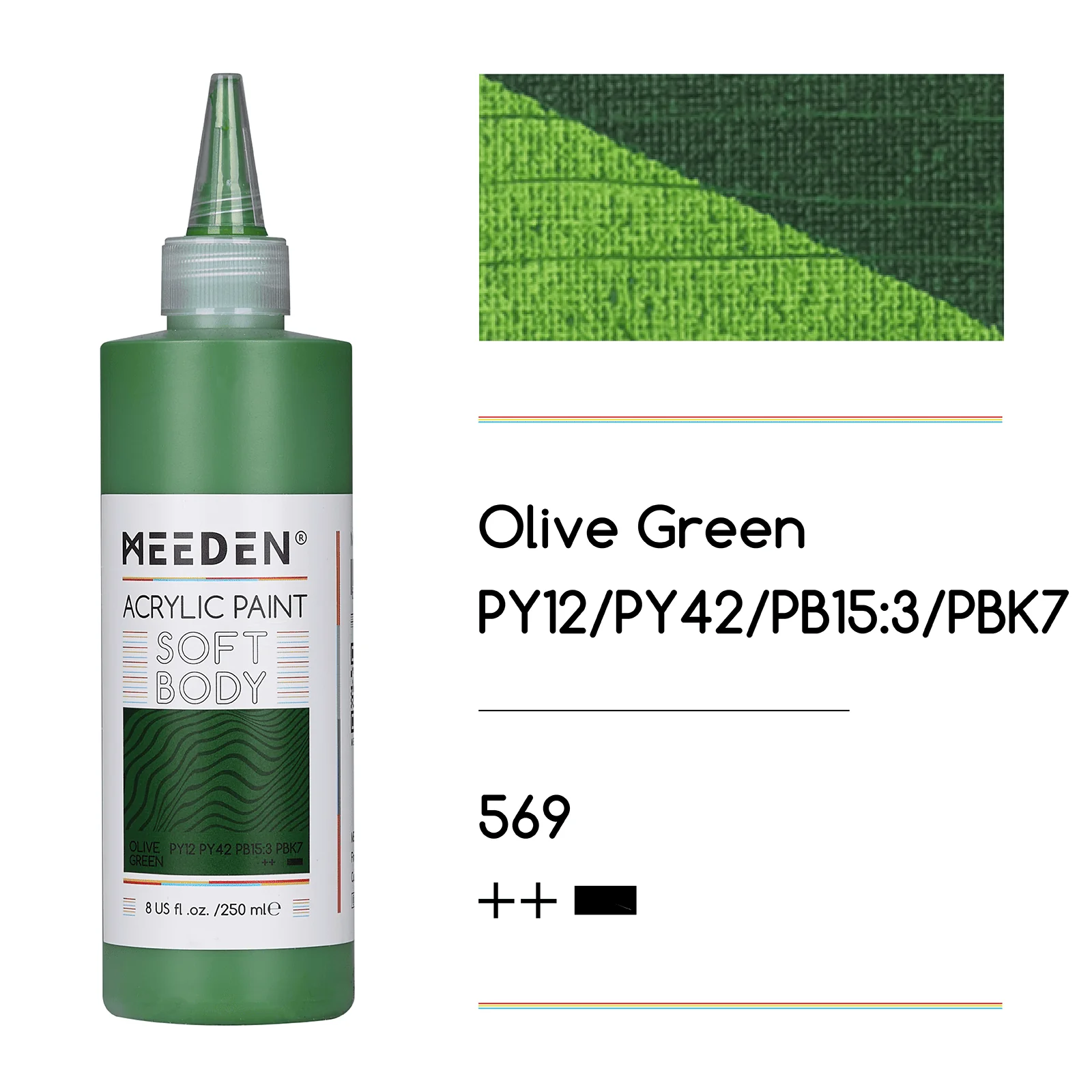 MEEDEN Soft Body Acrylic Paints Set, 37 Colors x 250ml/8.45oz - Image 86
