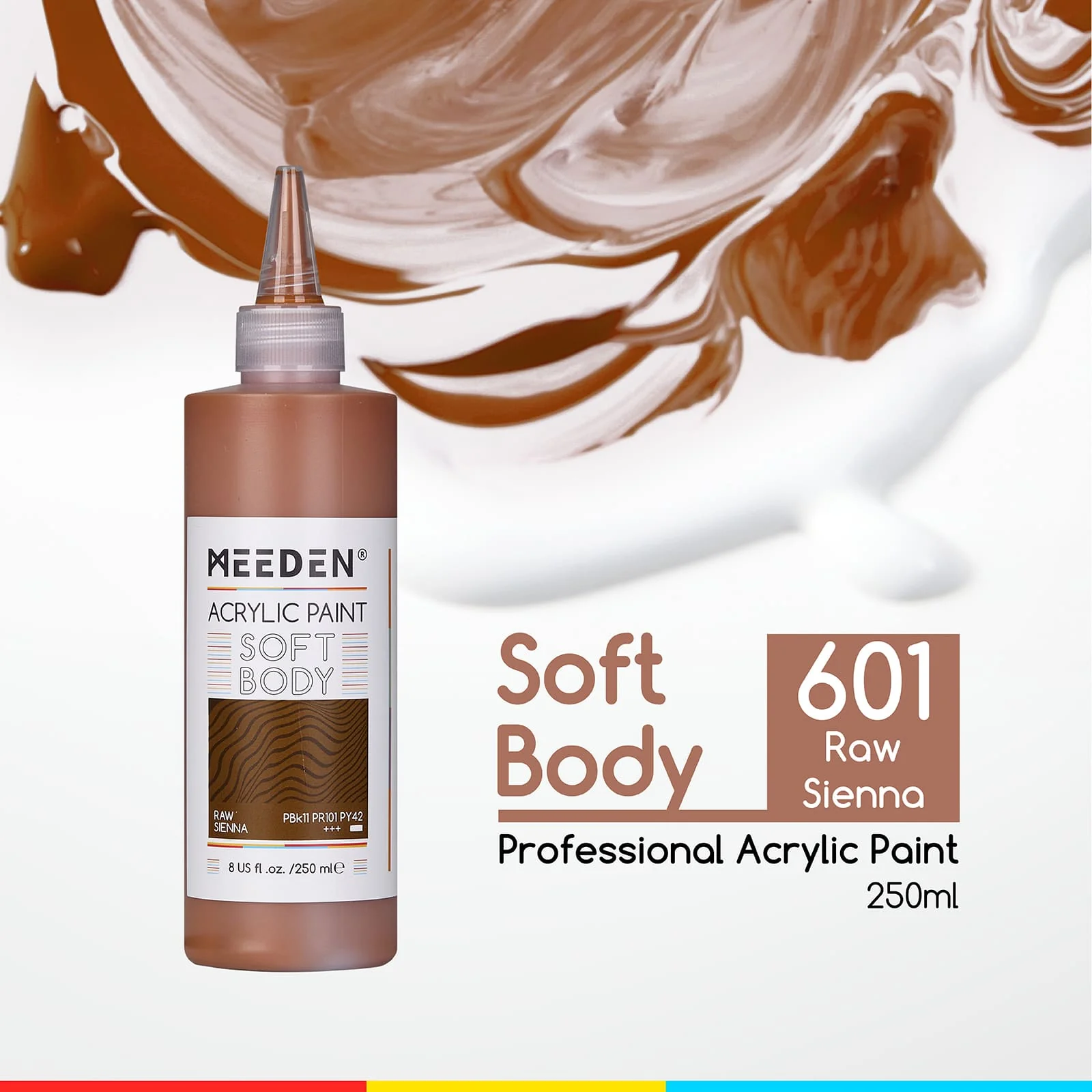 MEEDEN Soft Body Acrylic Paints Set, 37 Colors x 250ml/8.45oz - Image 88