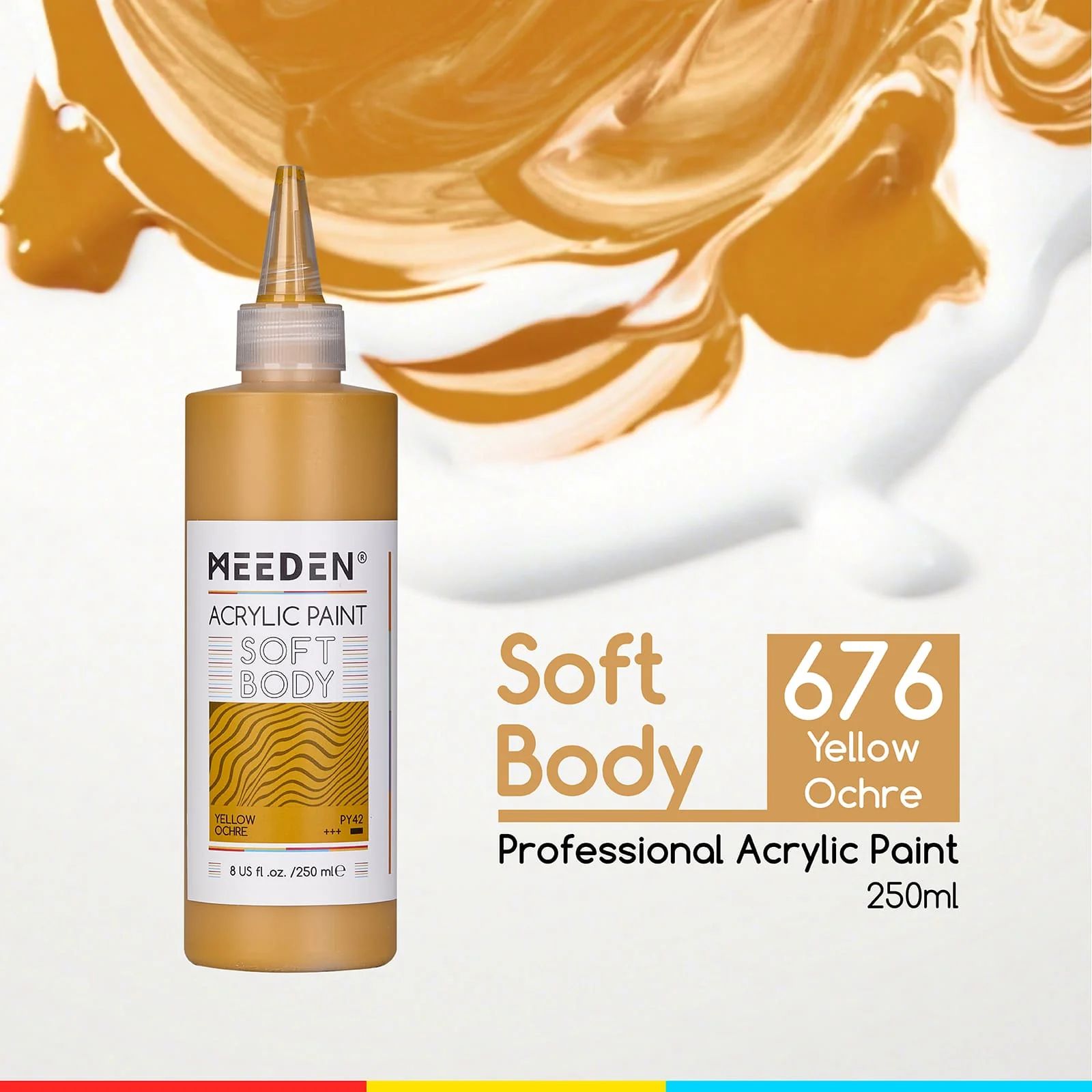 MEEDEN Soft Body Acrylic Paints Set, 37 Colors x 250ml/8.45oz - Image 91