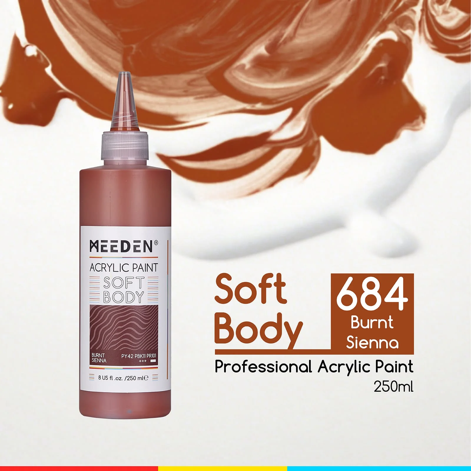 MEEDEN Soft Body Acrylic Paints Set, 37 Colors x 250ml/8.45oz - Image 97
