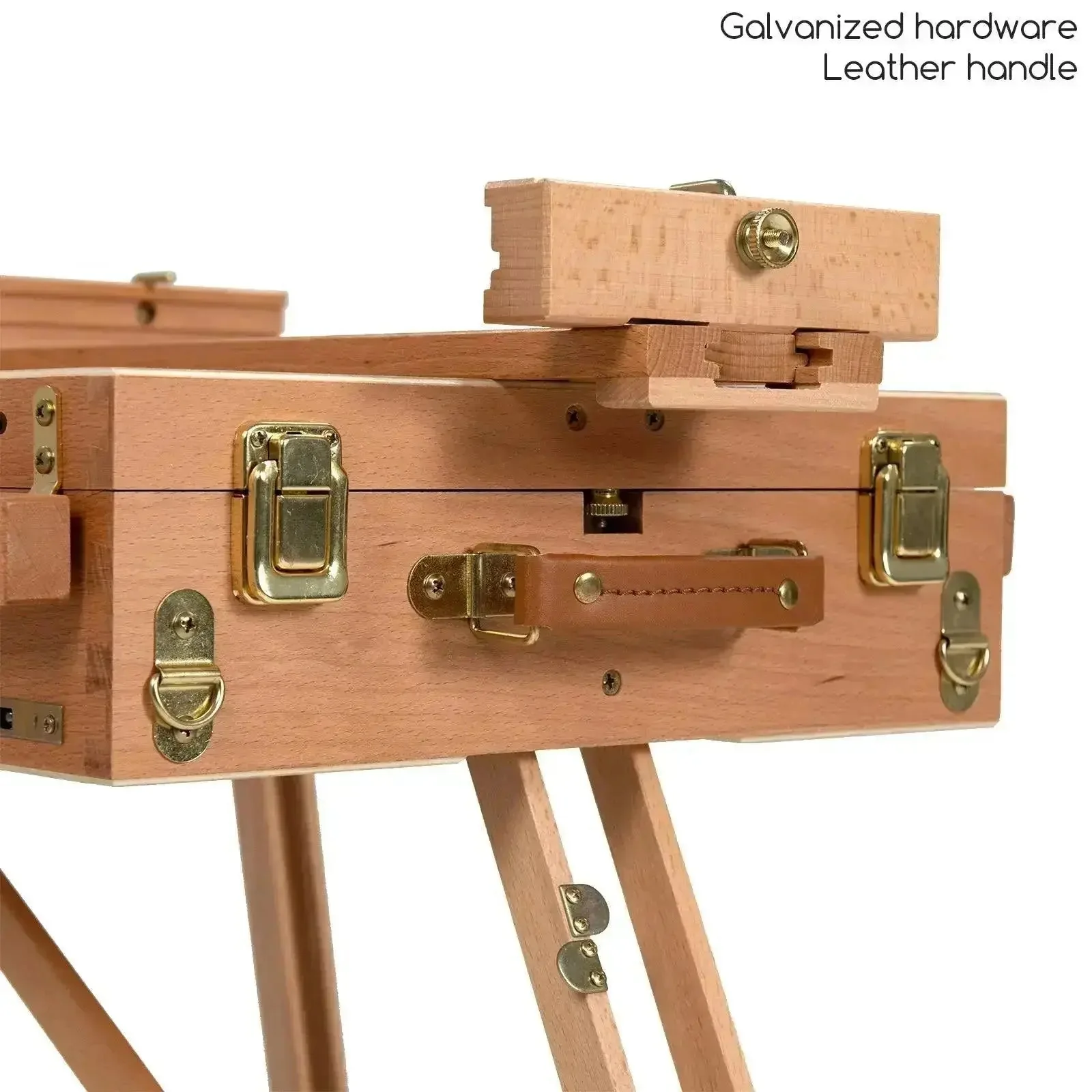 MEEDEN Foldable Beechwood French Easel with Drawer, Palette & Metal Tray – Natural - Image 10