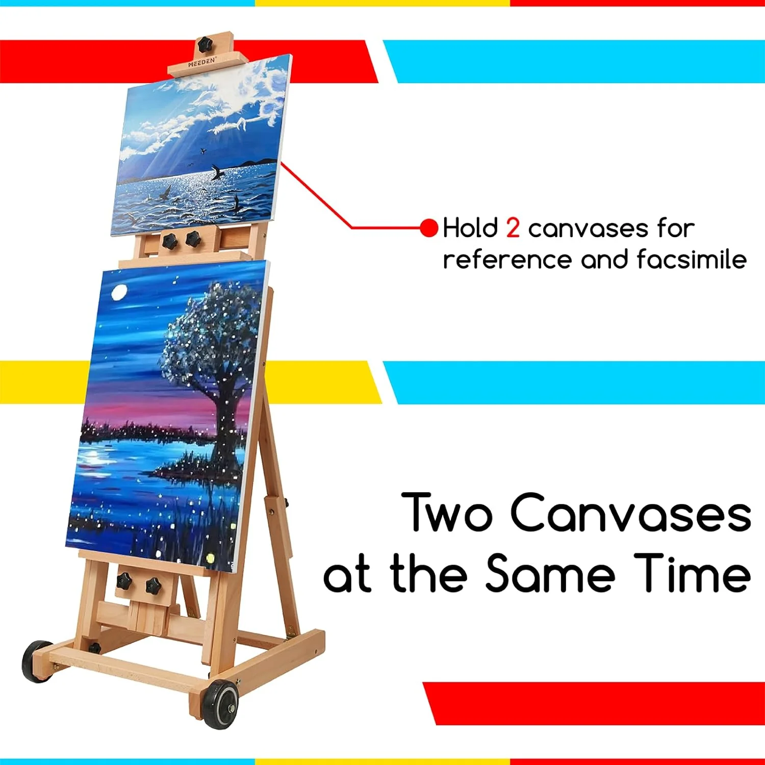 MEEDEN Versatile Studio H-Frame Artist Easel-W14 - Image 9