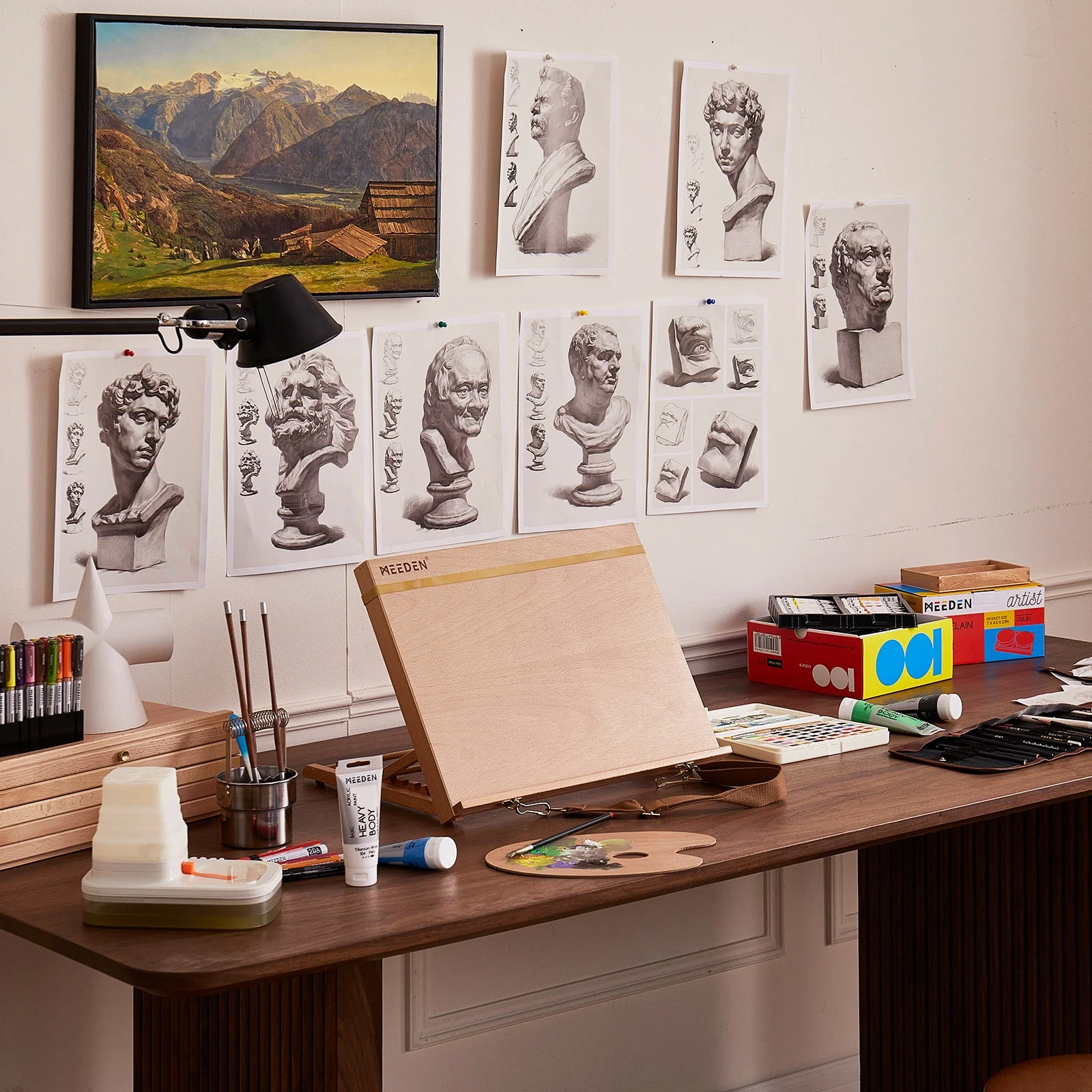 MEEDEN Portable & Adjustable Wood Sketching Board-HJ-A3 - Image 2