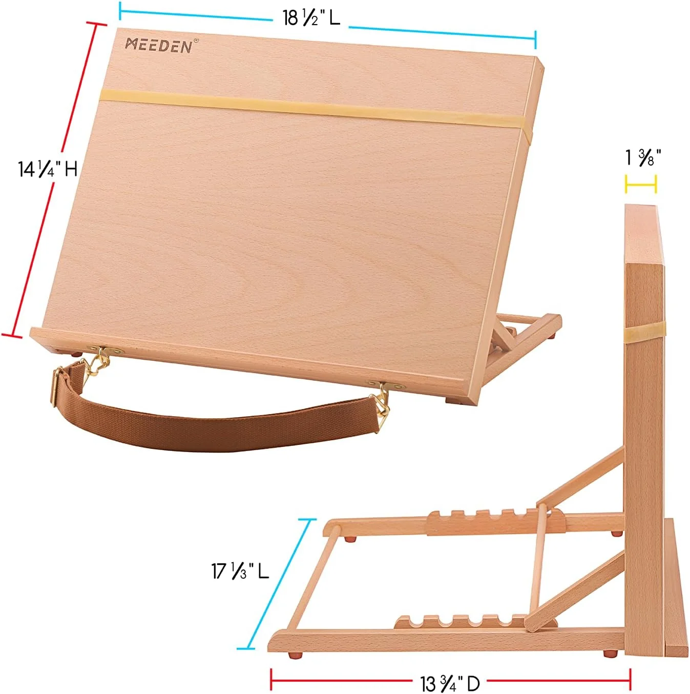 MEEDEN Portable & Adjustable Wood Sketching Board-HJ-A3 - Image 5