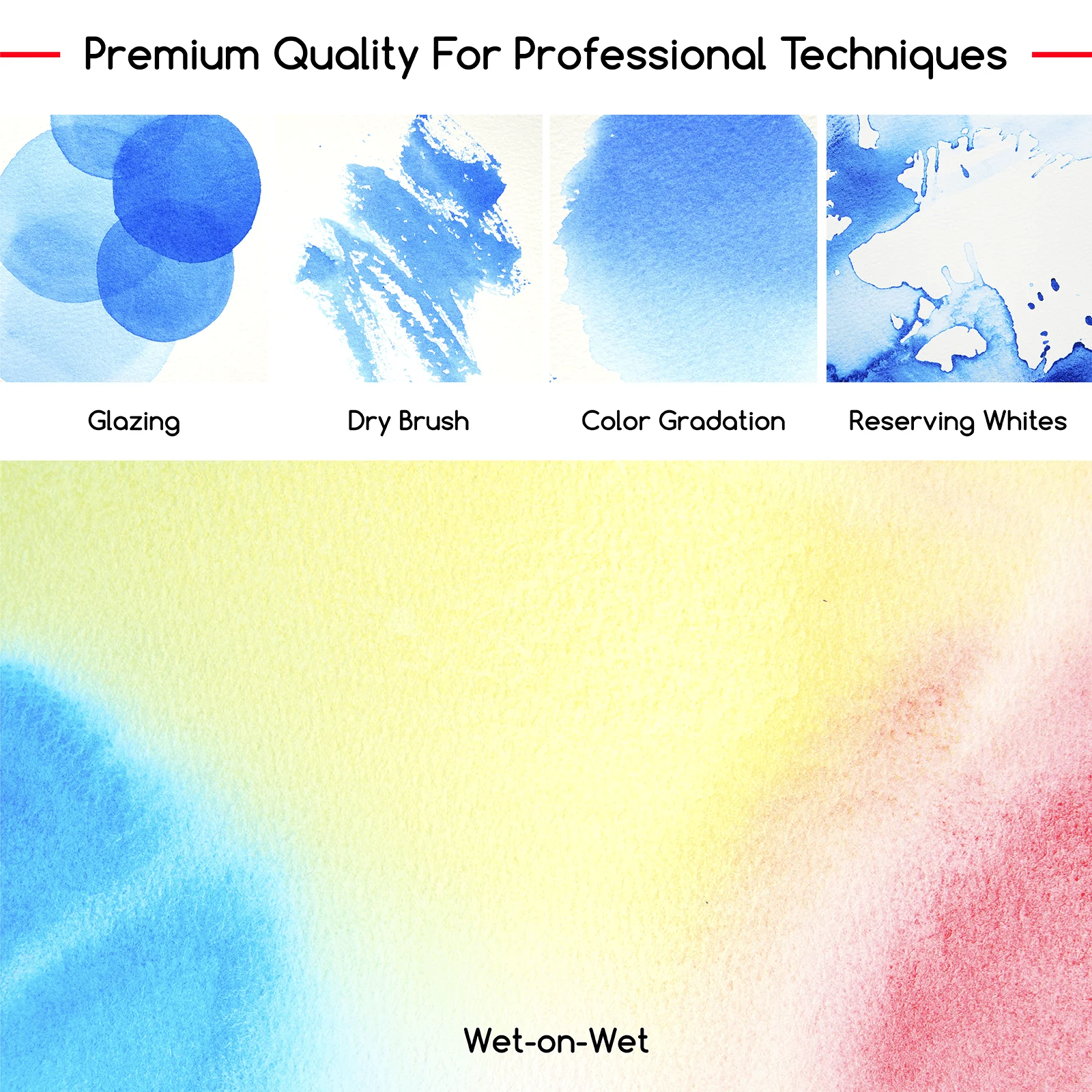 MEEDEN Professional 24 Colors High Saturation Semi-Moist Watercolor Paint Set - Image 7