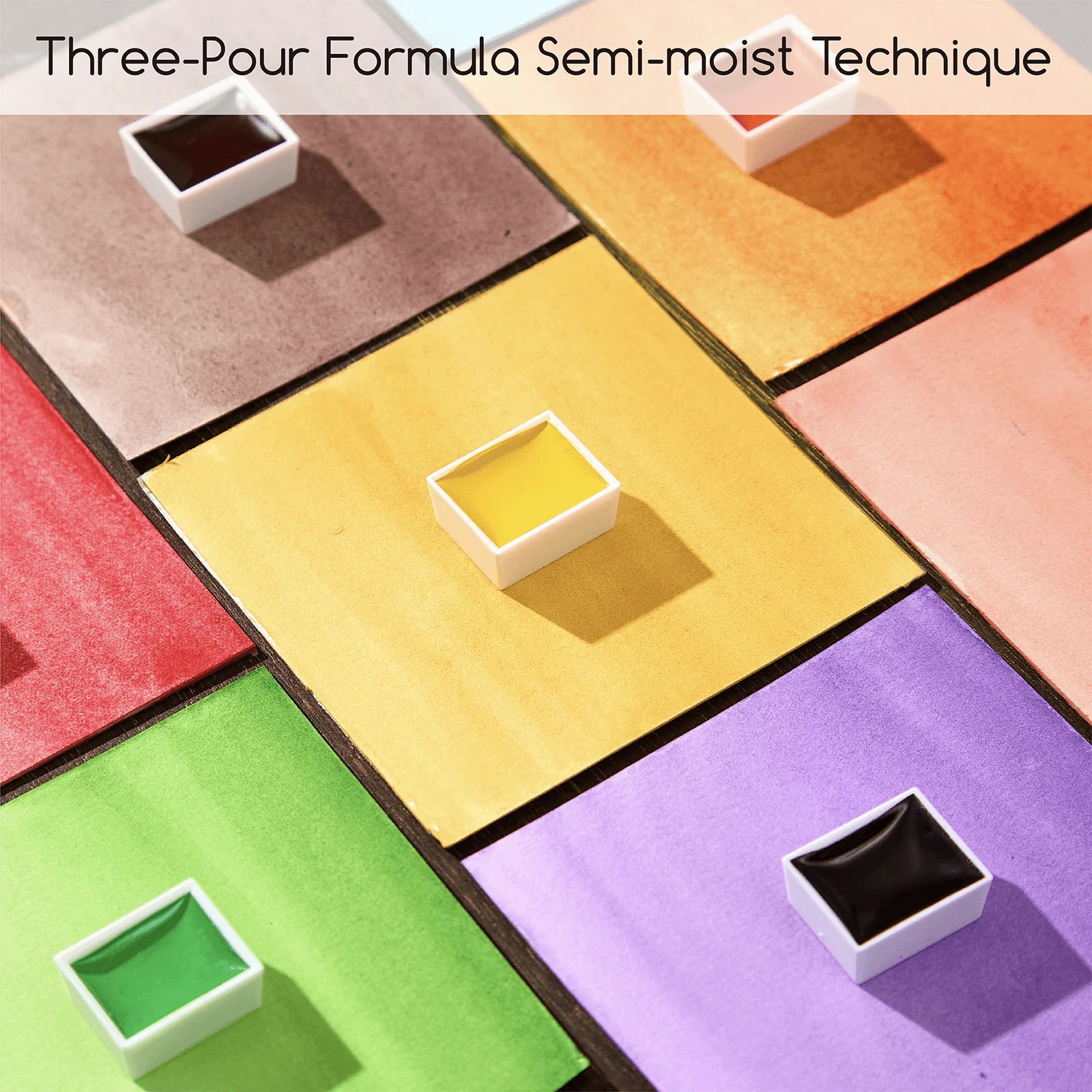 MEEDEN Professional 40 Colors High Saturation Semi-Moist Watercolor Paint Set - Image 5
