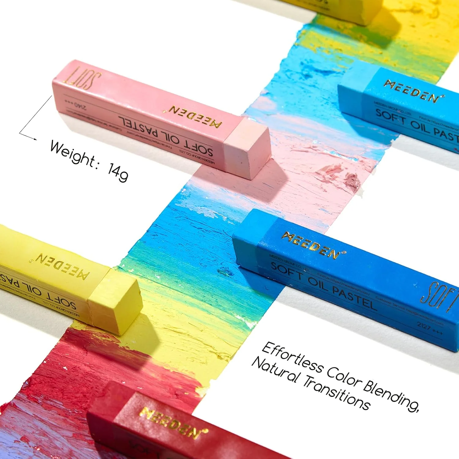MEEDEN Professional Square Soft Oil Pastels, 48 Colors With Extra 2 White & 2 Black - Image 4