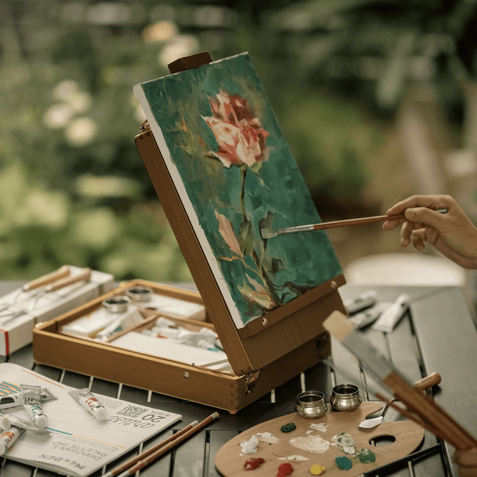 MEEDEN Solid Beechwood Tabletop Art Easel with Storage-HBX-3 - Image 3