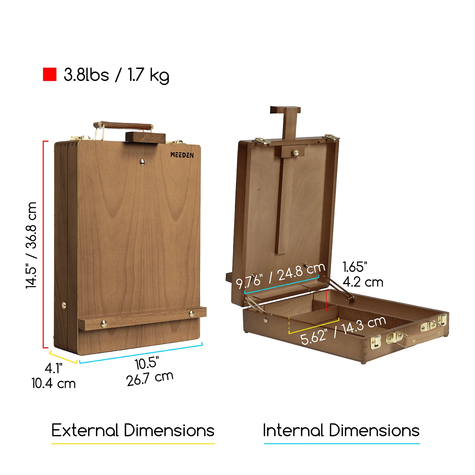 MEEDEN Solid Beechwood Tabletop Art Easel with Storage-HBX-3 - Image 4