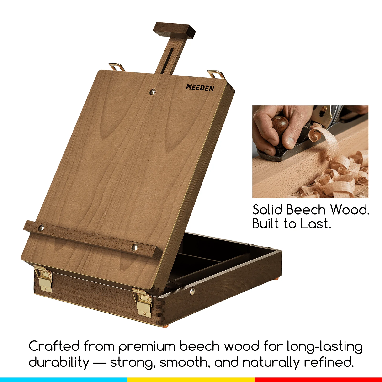 MEEDEN Solid Beechwood Tabletop Art Easel with Storage-HBX-3 - Image 5