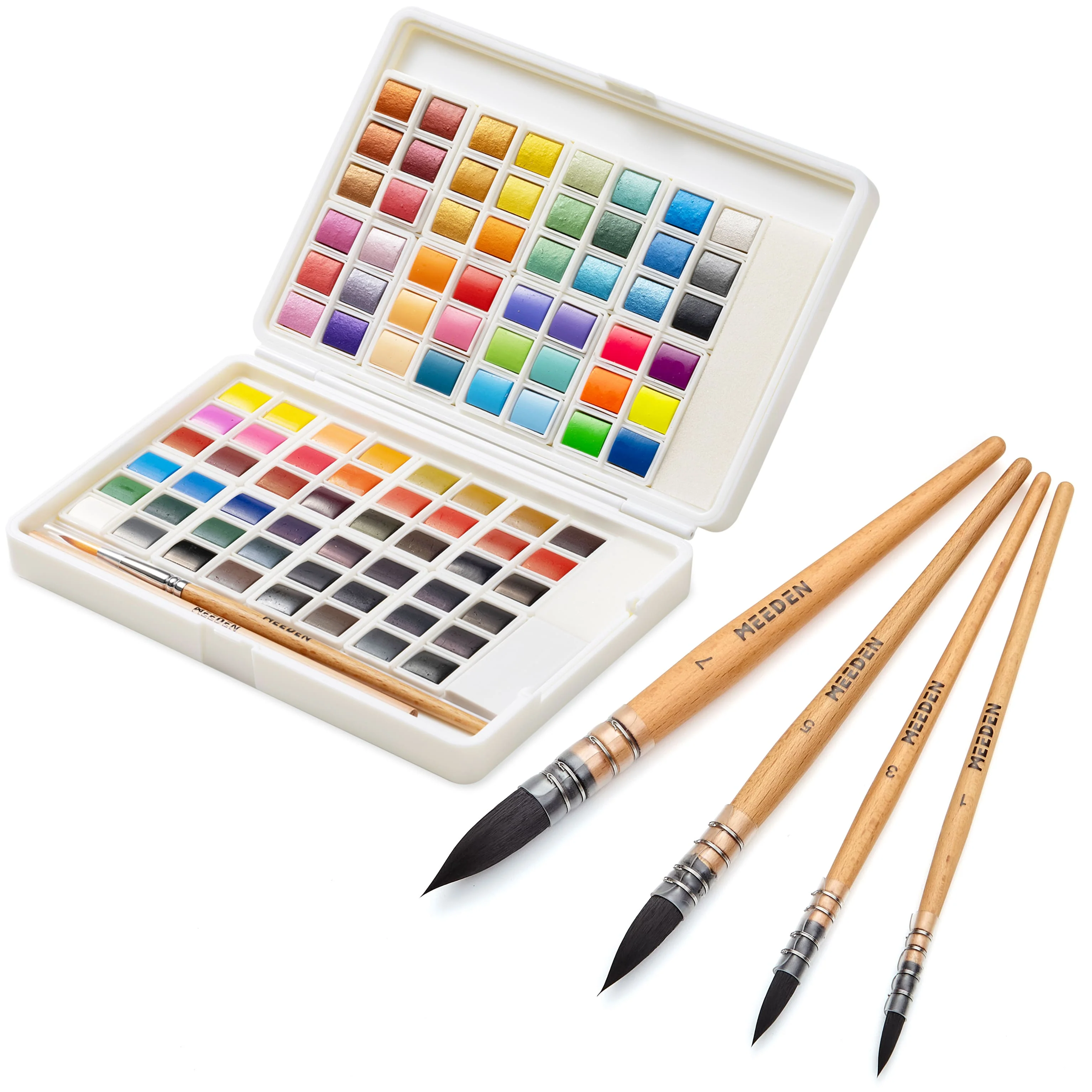 MEEDEN Solid Watercolor and Professional Brushes Set - Image 2