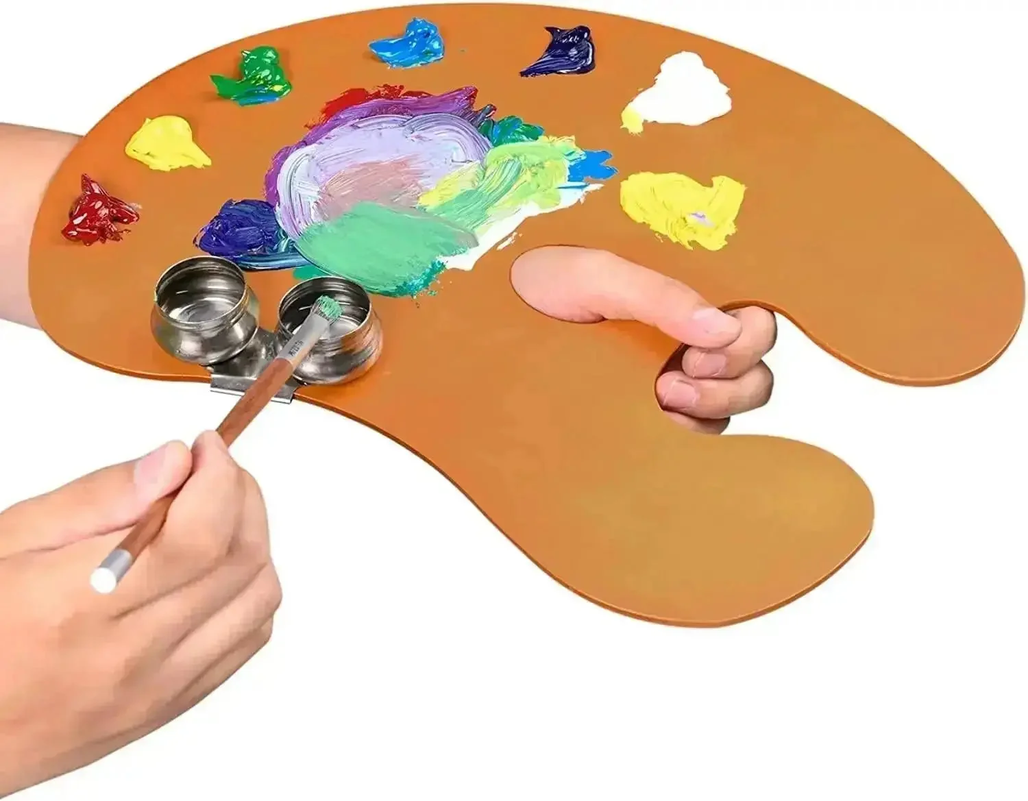 MEEDEN Oil Finished Wooden Palette 15.7"x11.8" - Image 4
