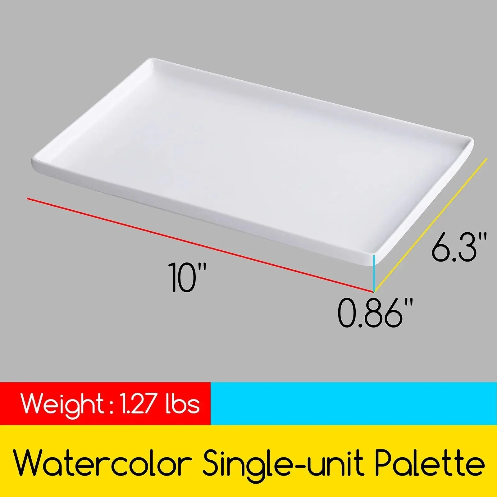 MEEDEN Wooden Storage Box, Hot Press Watercolor Paper, 24-Color Paint Set & Ceramic Tray Palette - Image 5