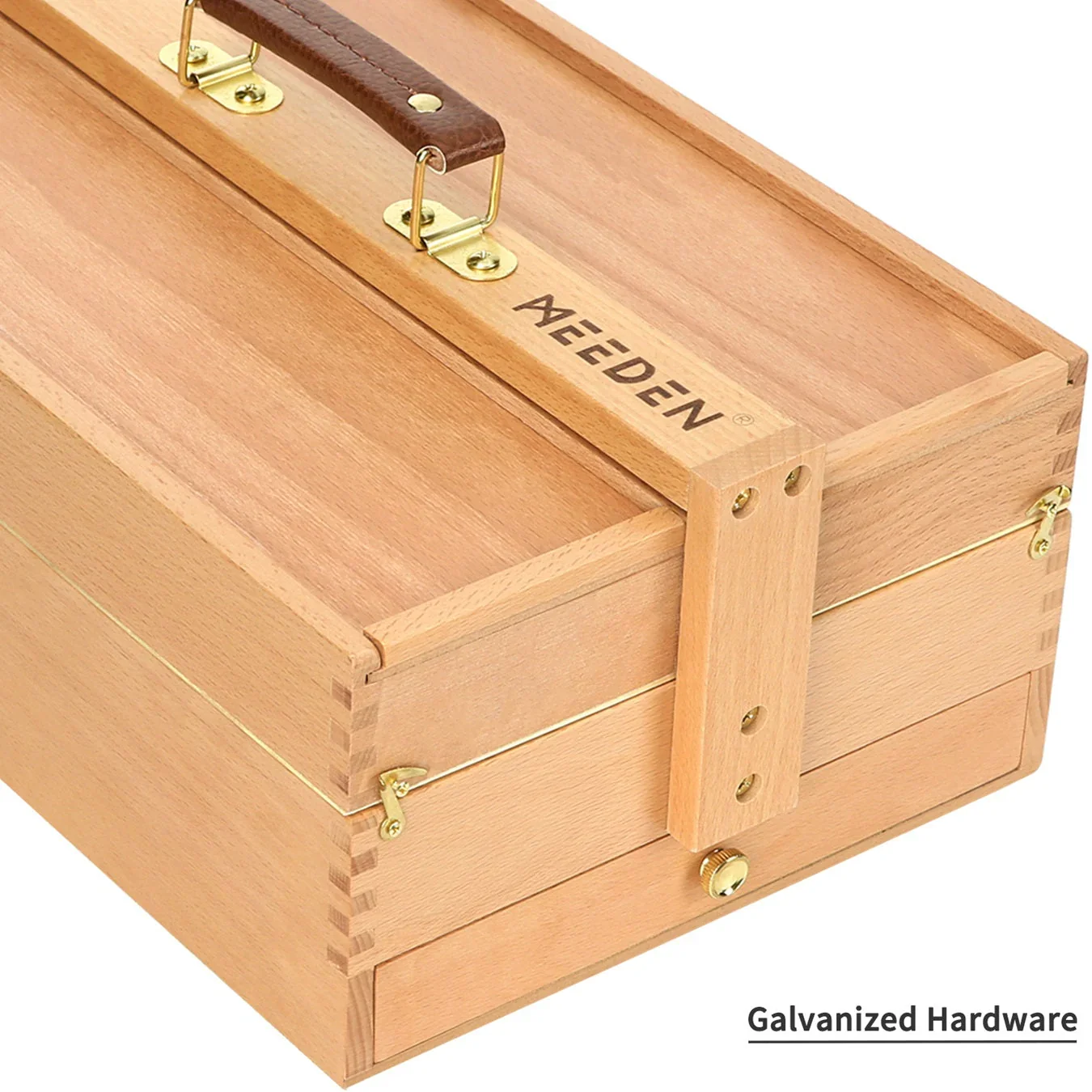 MEEDEN Wooden Storage Box, Hot Press Watercolor Paper, 24-Color Paint Set & Ceramic Tray Palette - Image 8